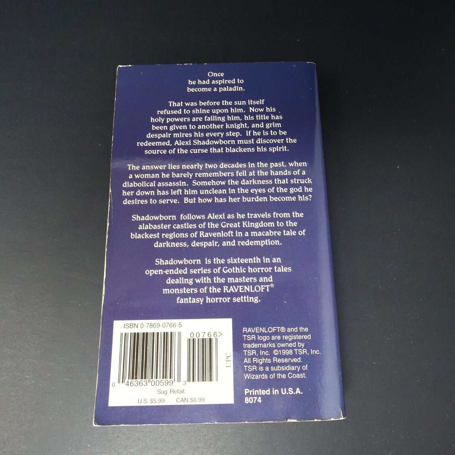 1998 Shadowborn Ravenloft Connors/Bebris D&D TSR 1st Print Paperback PB WOC Book