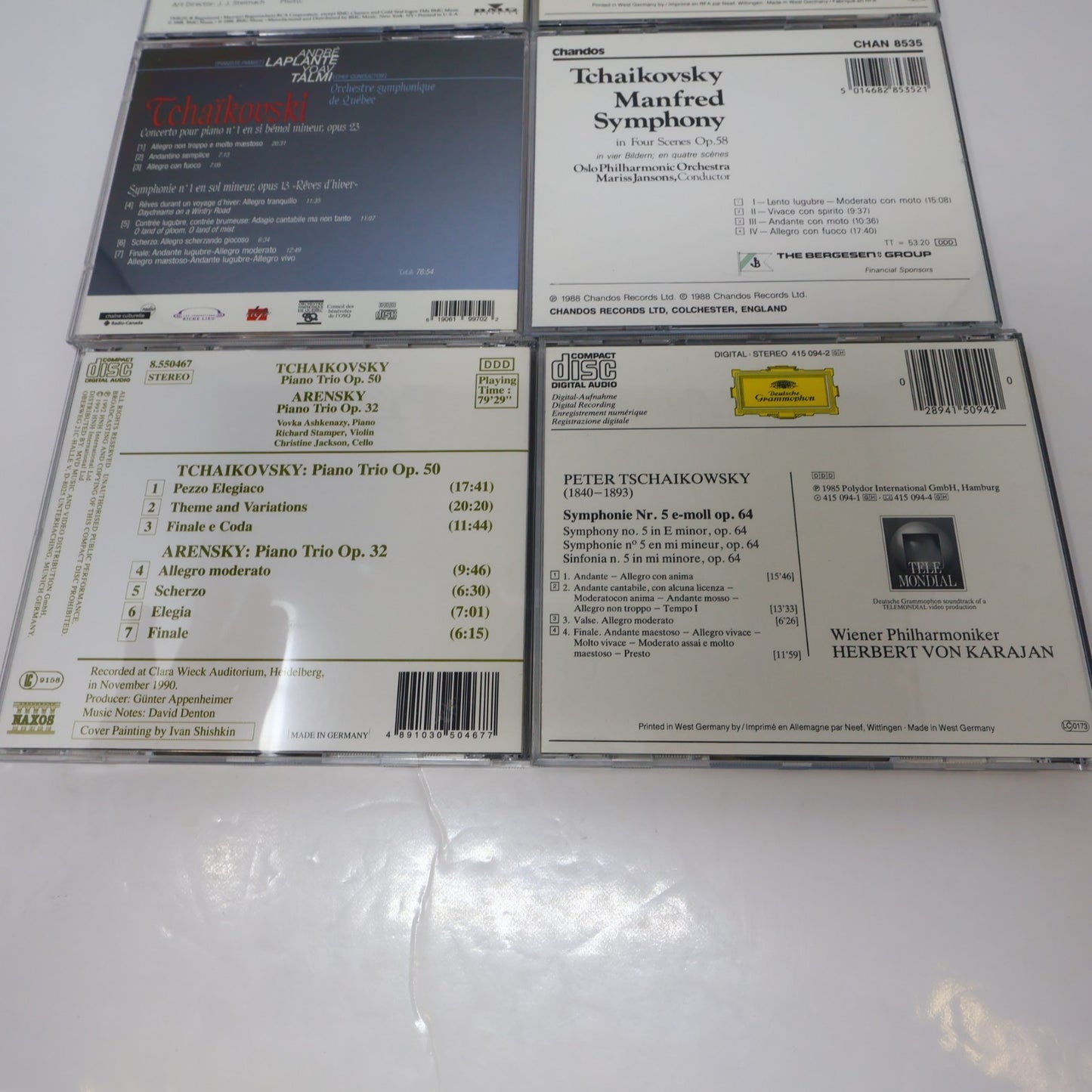 Tchaikovsky 13 CD Lot Sir Georg Solti/Charles Dutoit/Kyung Wha Chung/Jansons