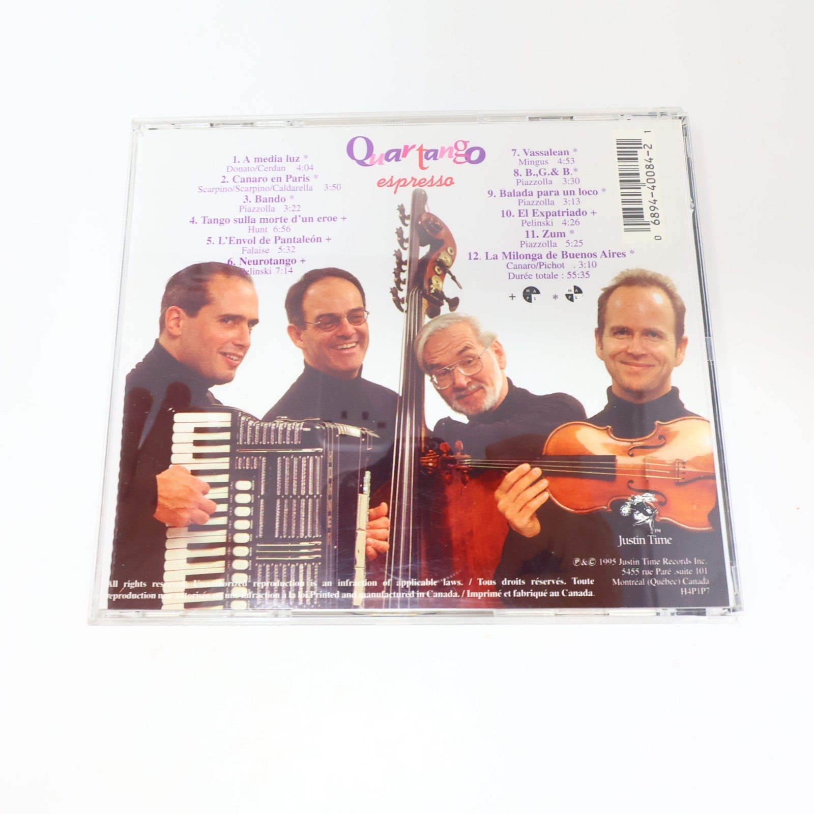 Quartango 2 CDs Lot Espresso/Quartango Justin Time/CBC Records Latin World Music