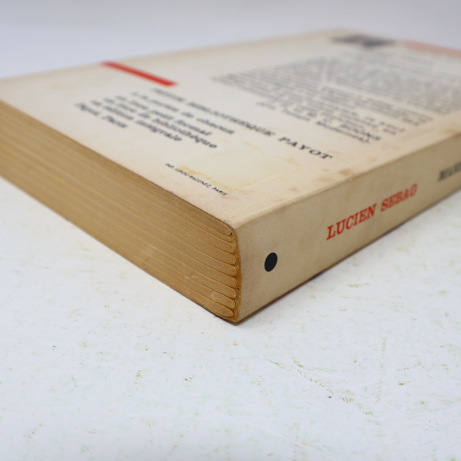 Marxisme et Structuralisme Lucien Sebag Petite Bibliothèque Payot 1967 Français