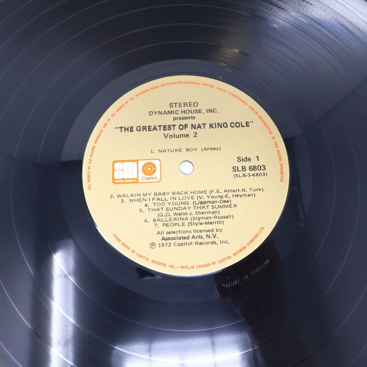 The Greatest of Nat King Cole Vol 1-2 Vinyl Record 2x LP SLB 6803 Unforgettable