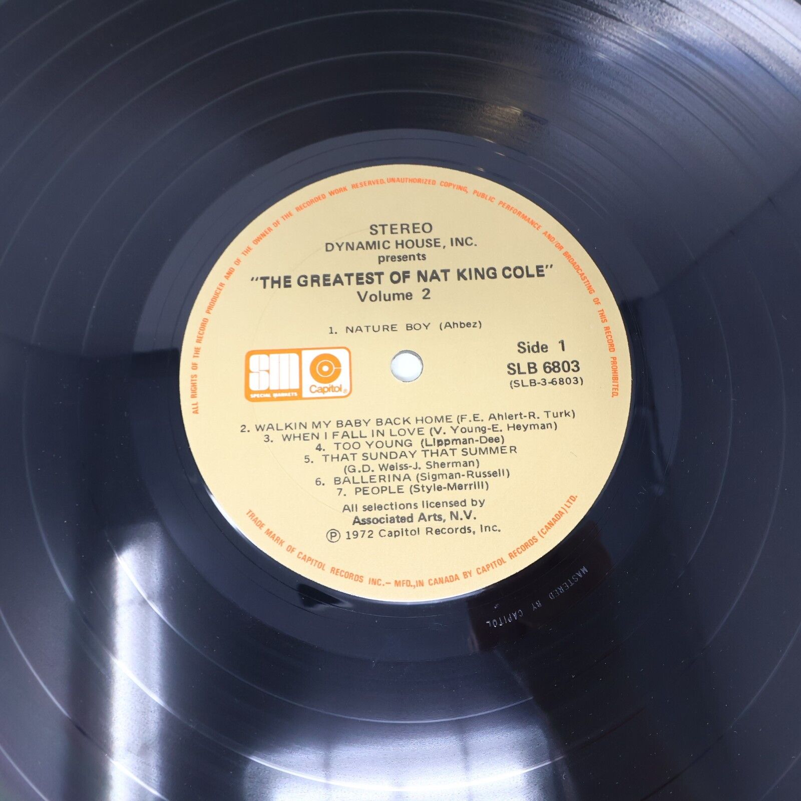 The Greatest of Nat King Cole Vol 1-2 Vinyl Record 2x LP SLB 6803 Unforgettable