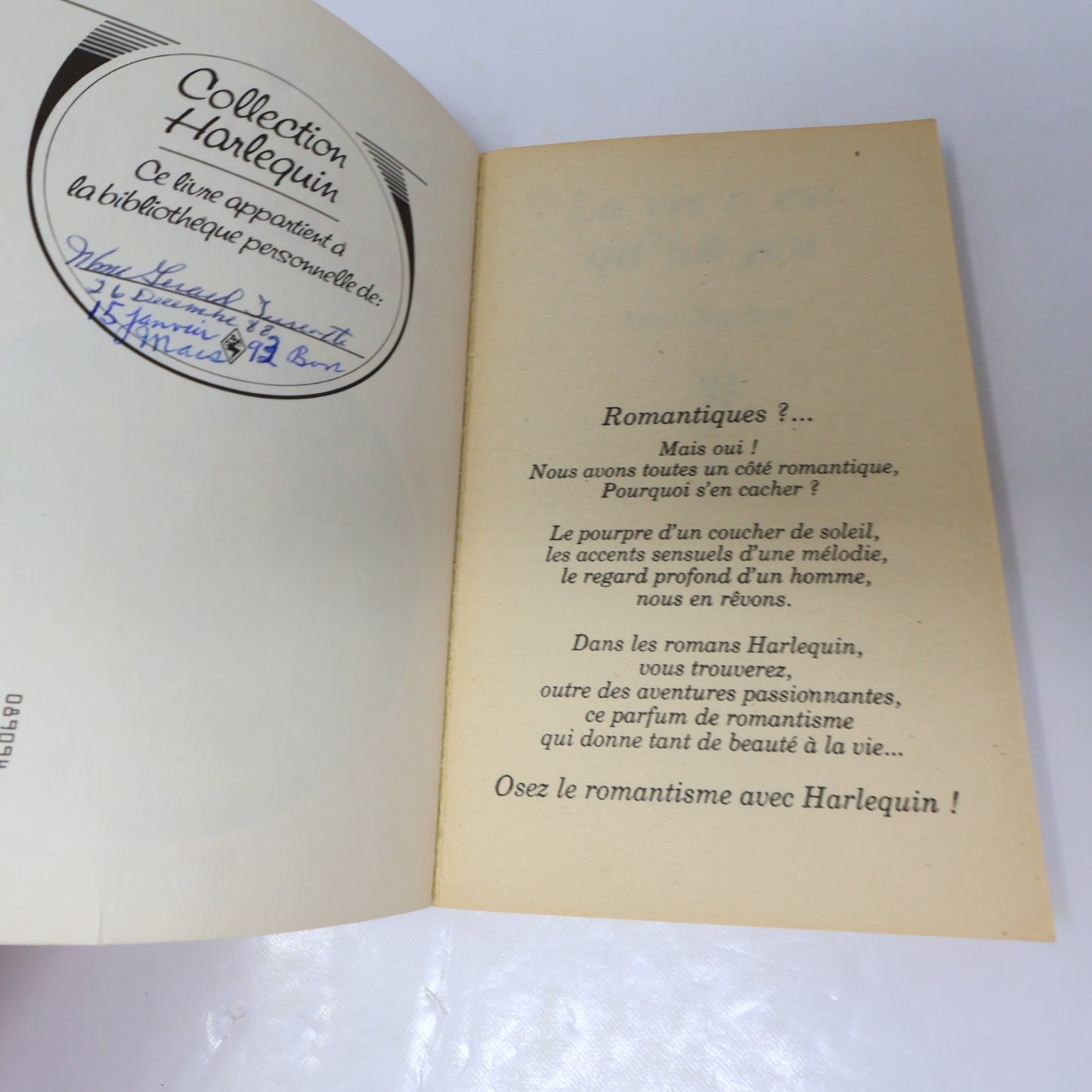 Collection Harlequin Lot 13 Livres en Français/French Romance Love Vintage 1980s