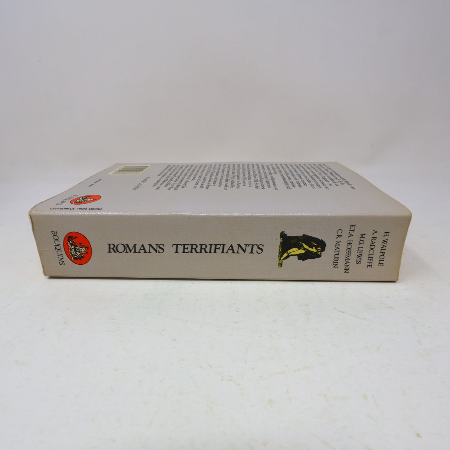 Romans Terrifiants Bouquins Le Château d'Otrante Le Moine 1984 Robert Laffont PB
