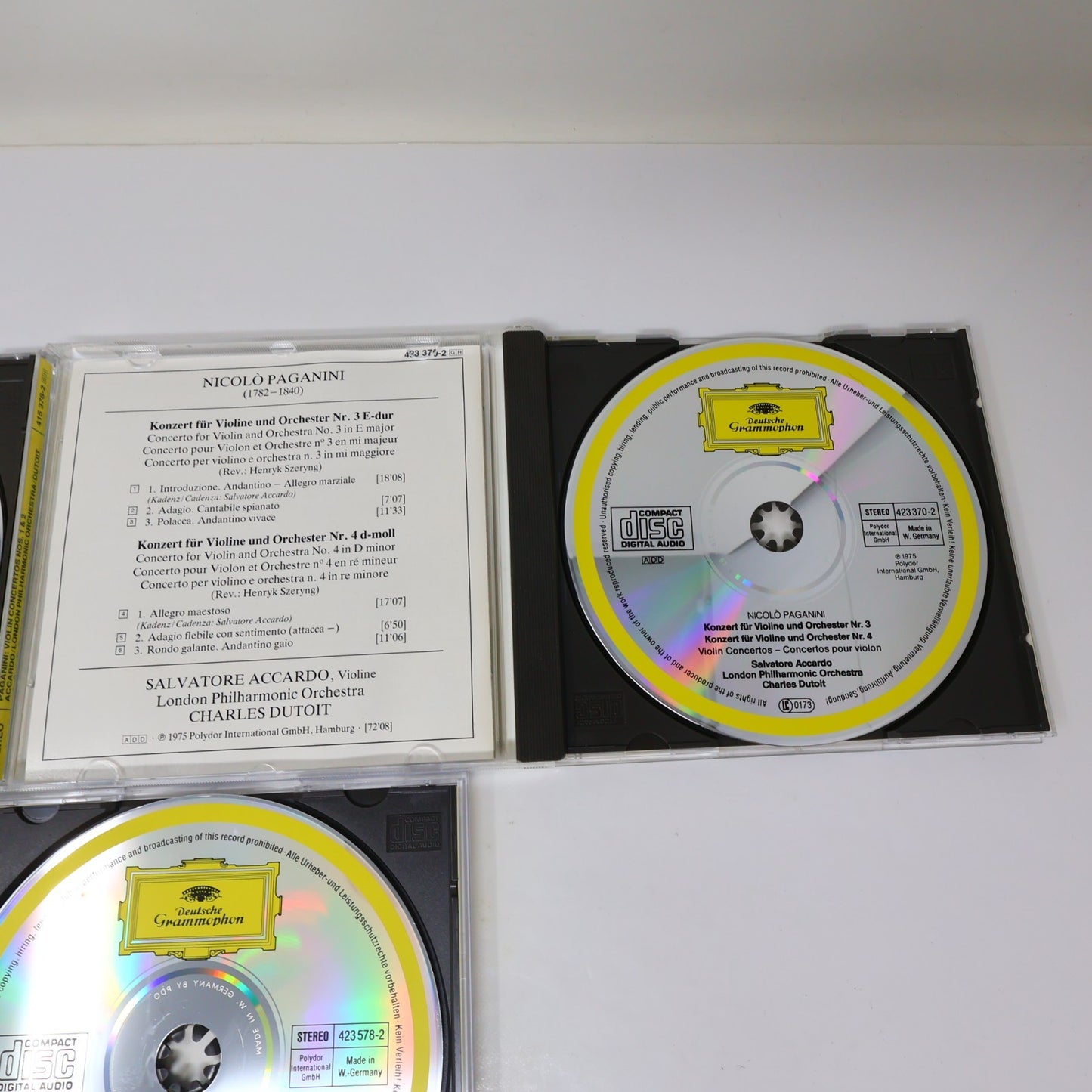 Niccolo Paganini 6 CDs Lot Violin Concerto #1-5/Tre Gran Quartetti Op. 4 80s