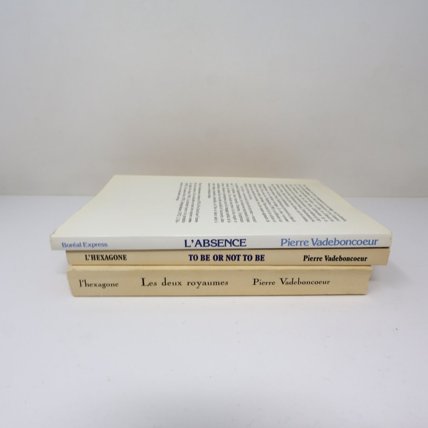 Pierre Vadeboncoeur Lot 3 Livres L'Absence/To Be/Deux Royaumes Essais Politique