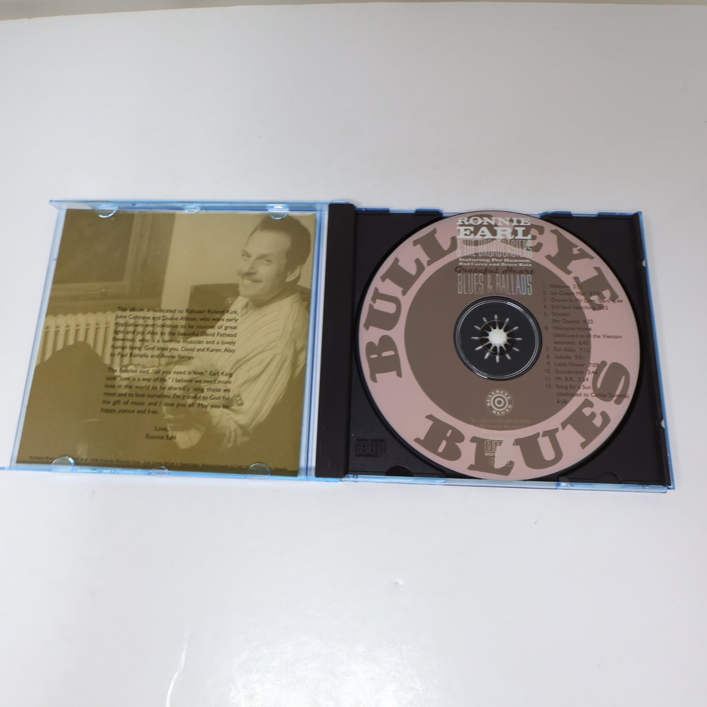 Ronnie Earl & The Broadcasters CD Grateful Heart Blues & Ballads Bullseye 1996