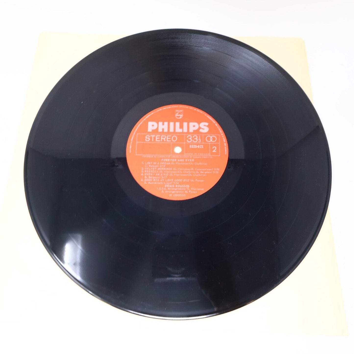 Démis Roussos Forever And Ever LP Record 6325 021 Canada My Friend The Wind 70s