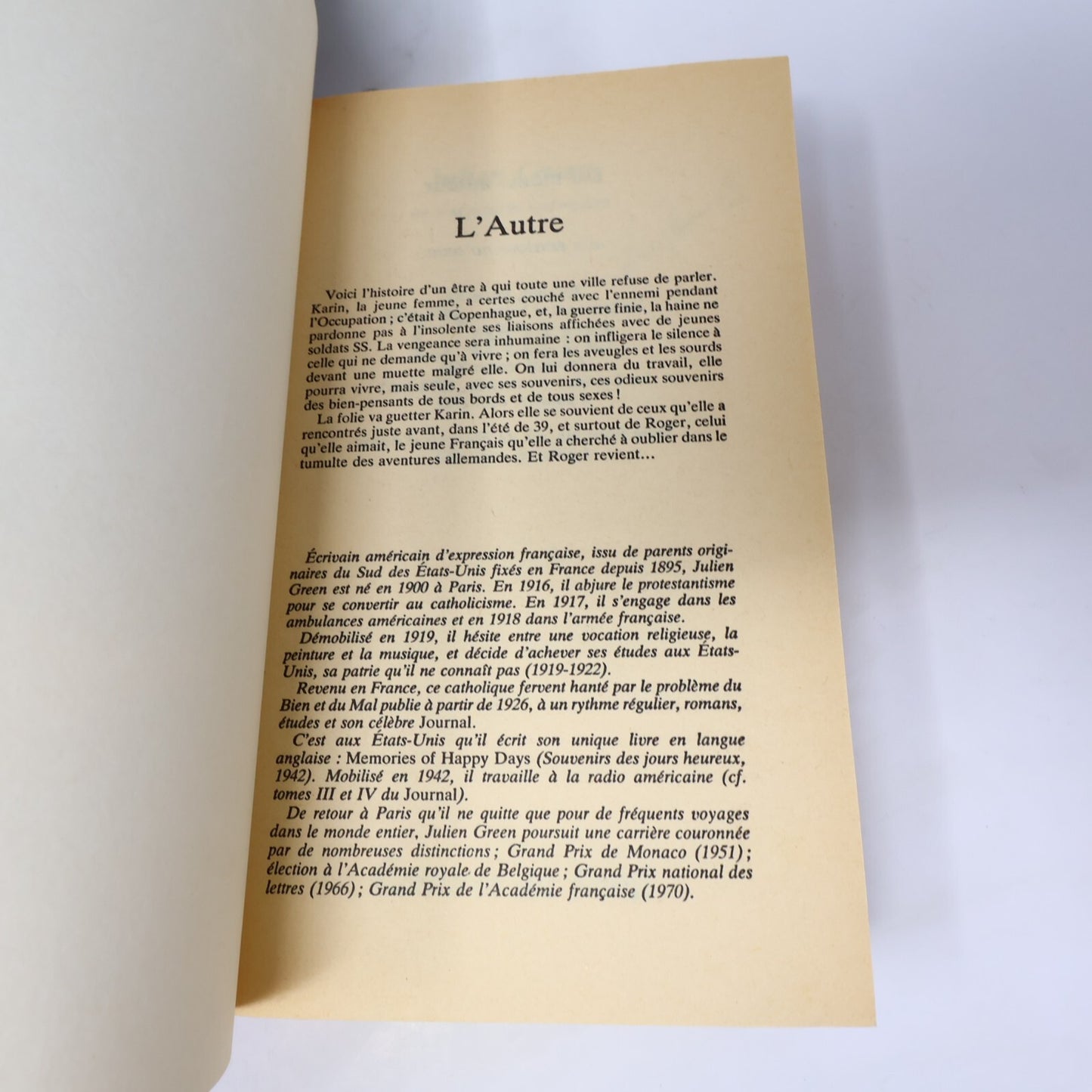 Julien Green Lot 5 Livres L'Autre/Moïra/Partir Avant le Jour Roman France French