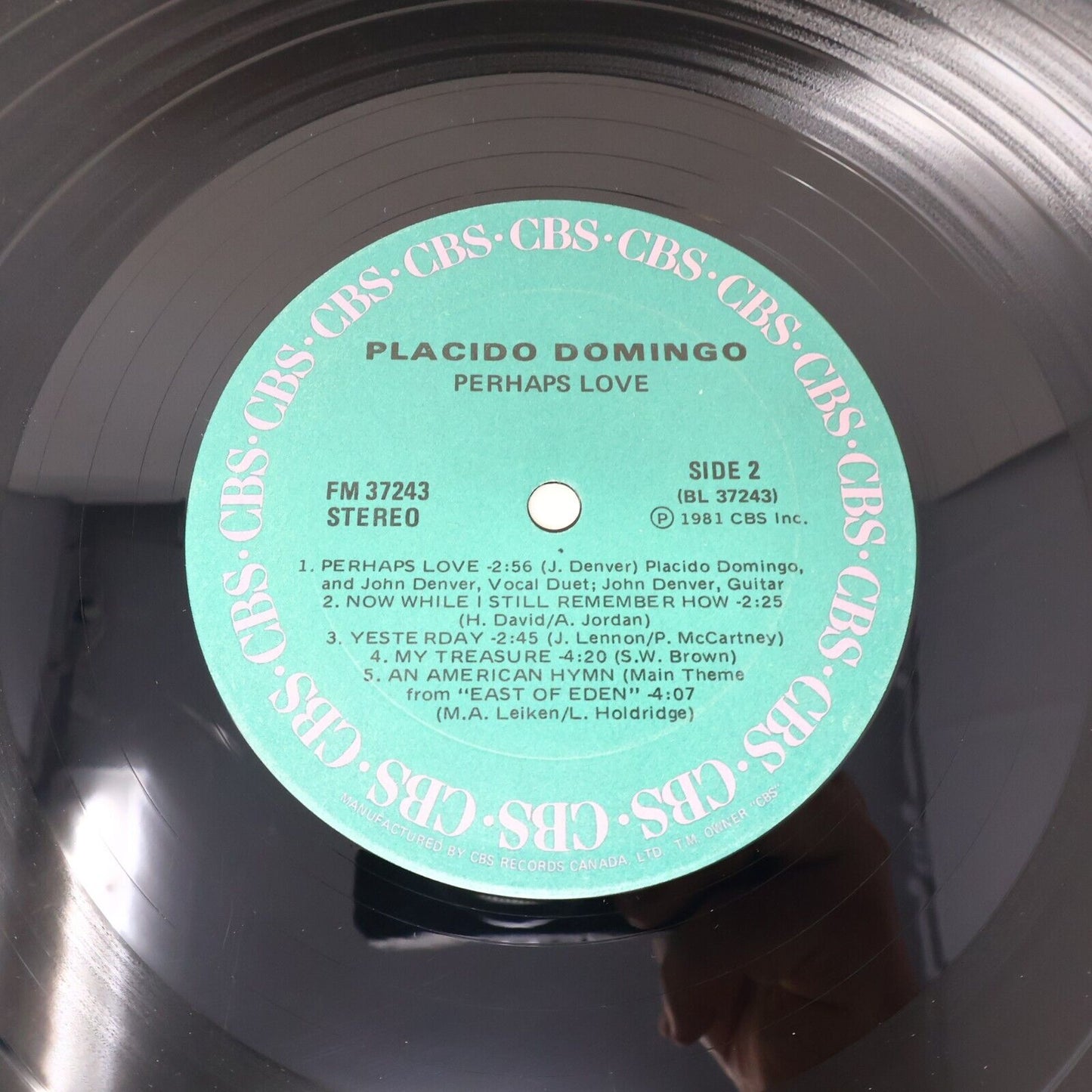 Placido Domingo Perhaps Love + My Life For A Song Lot of 2 LP Records 1980s