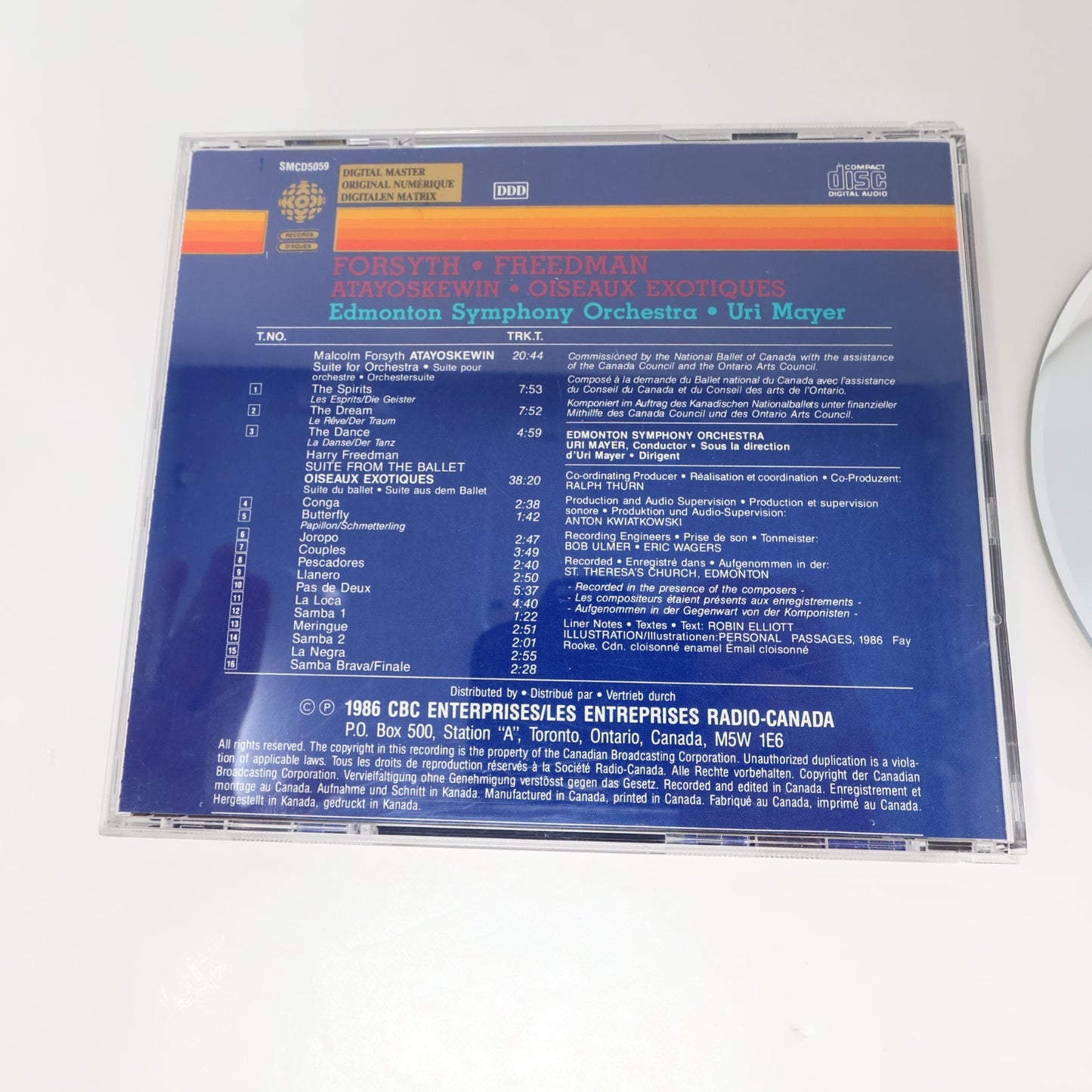 Forsyth/Freedman Atayoskewin/Oiseaux Exotiques CD Uri Mayer Edmonton Symphony