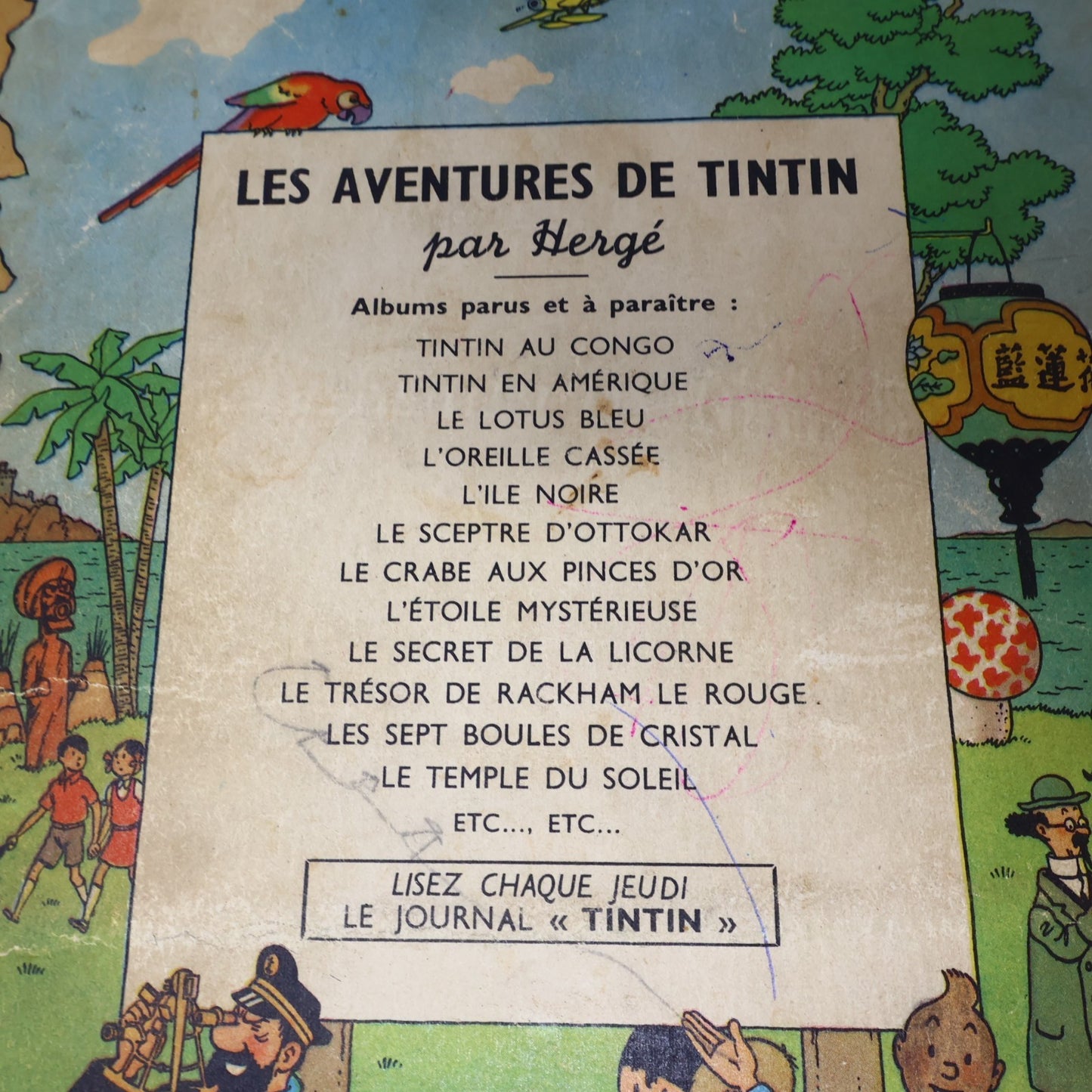 Tintin Le Temple du Soleil Hergé Casterman B3 1949 EO 2 Symboles Incas BD