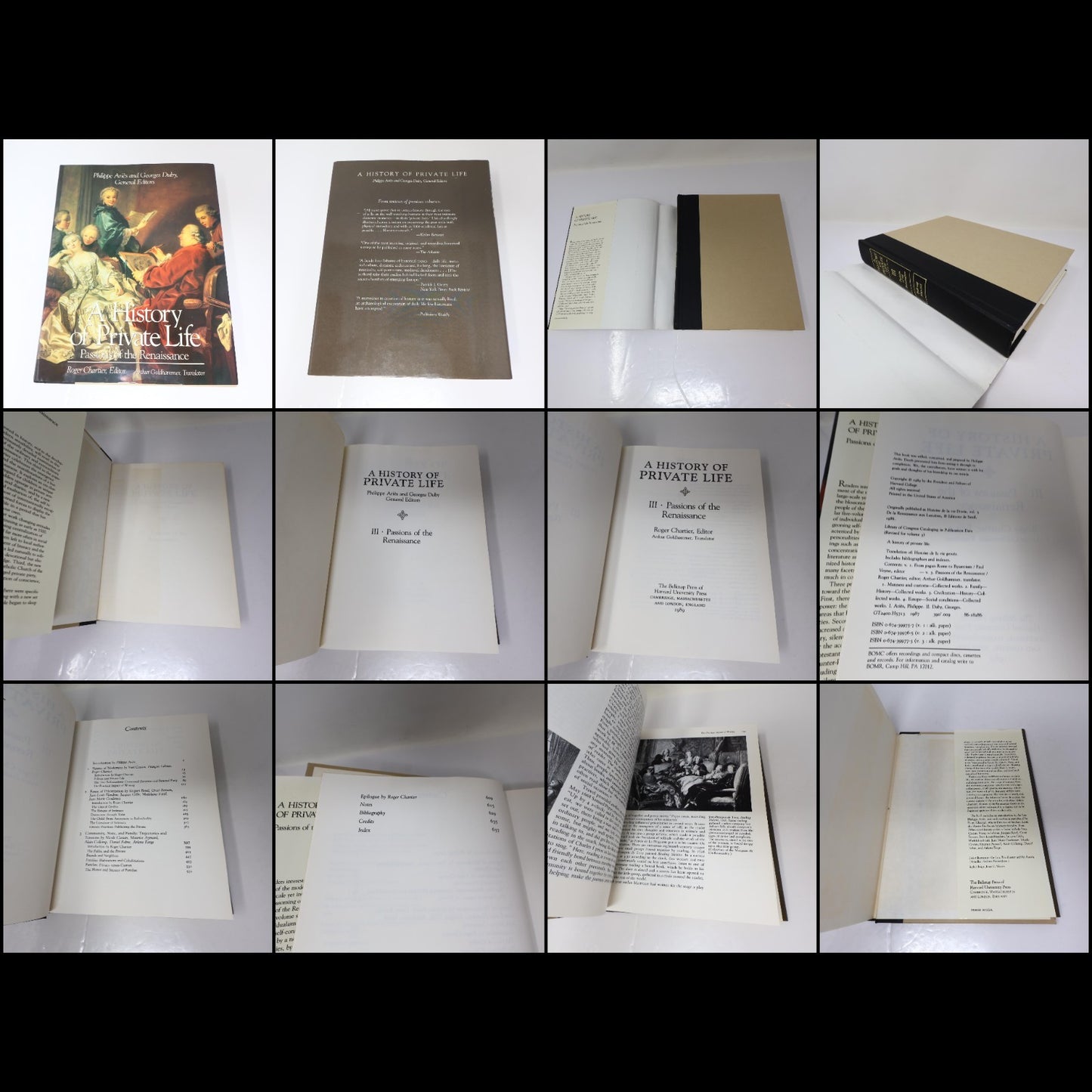 A History of Private Life #1-5 Complete Set 5 Books Lot HC Belknap Harvard