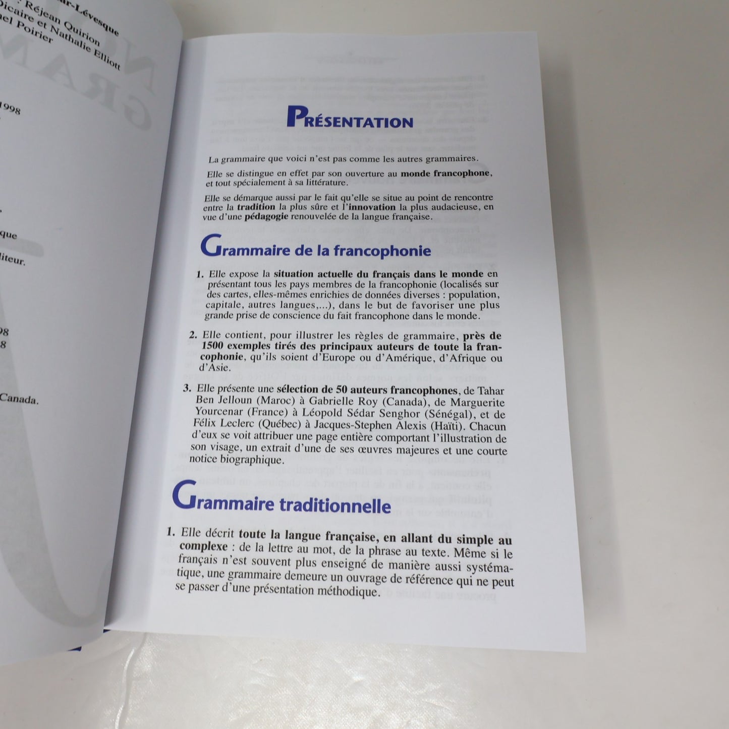 Nouvelle Grammaire Française Marc Bosquart Guérin 1998 HC French Éducation Livre