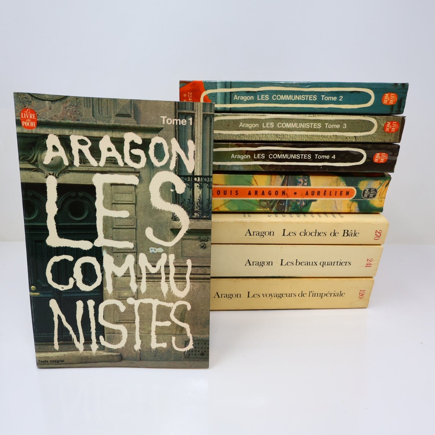 Aragon Lot 8 Livres Les Communistes 1-4/Aurélien/Beaux Quartiers/Cloches de Bâle