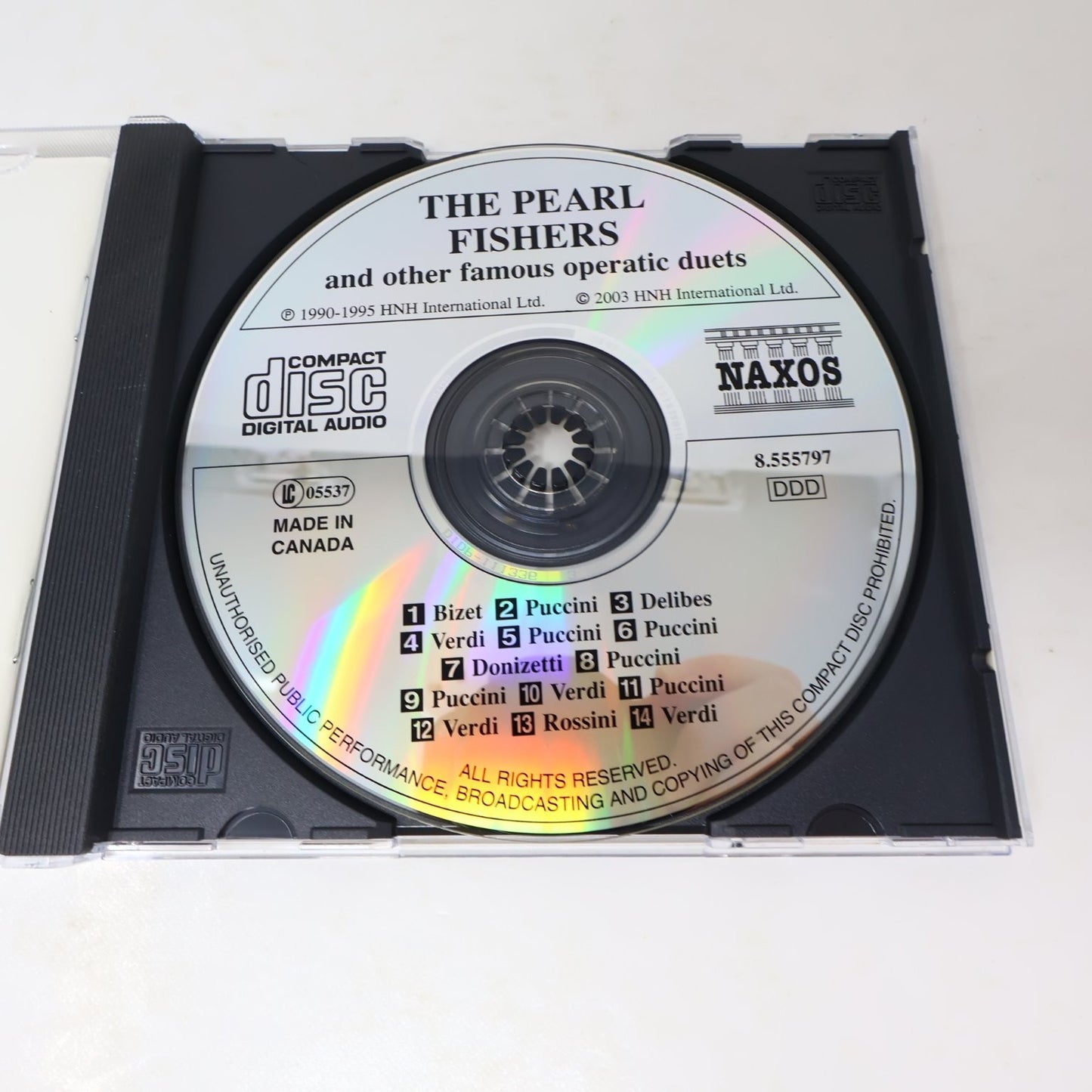 The Pearl Fishers and Other Famous Operatic Duets CD 2003 Classical Naxos