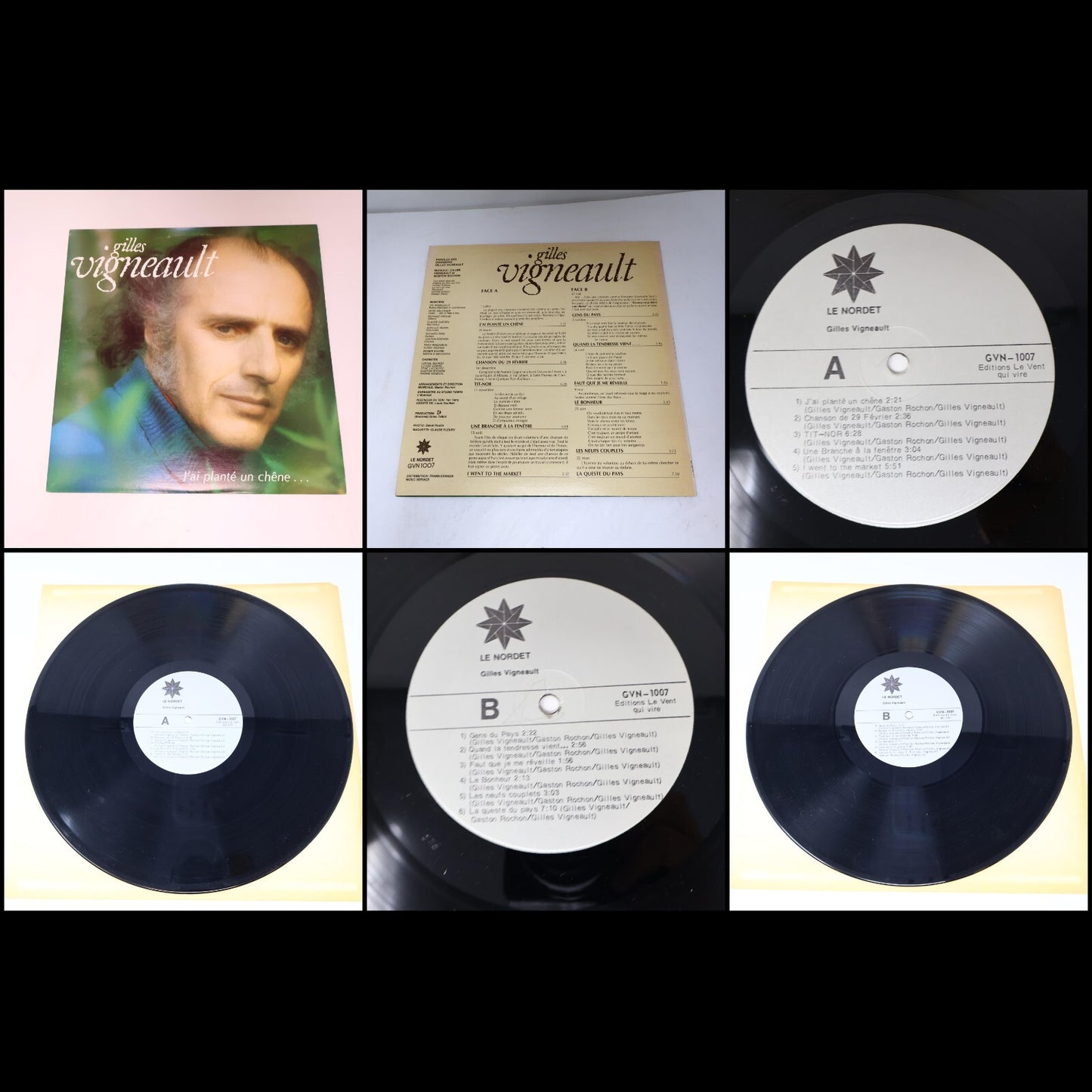 Gilles Vigneault Lot 7 Disques LP Record Combien De Fois Faut-Il Parler D'amour?