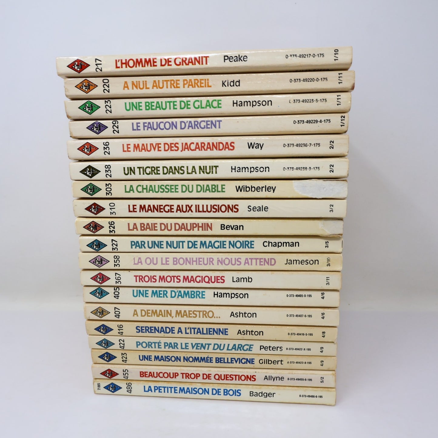 Collection Harlequin Lot 19 Livres Français/French Romance Small Paperback 1980s