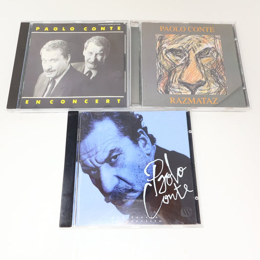 Paolo Conte 3 CD Lot Razmataz/Una Faccia in Prestito/En Concert Jazz World Music