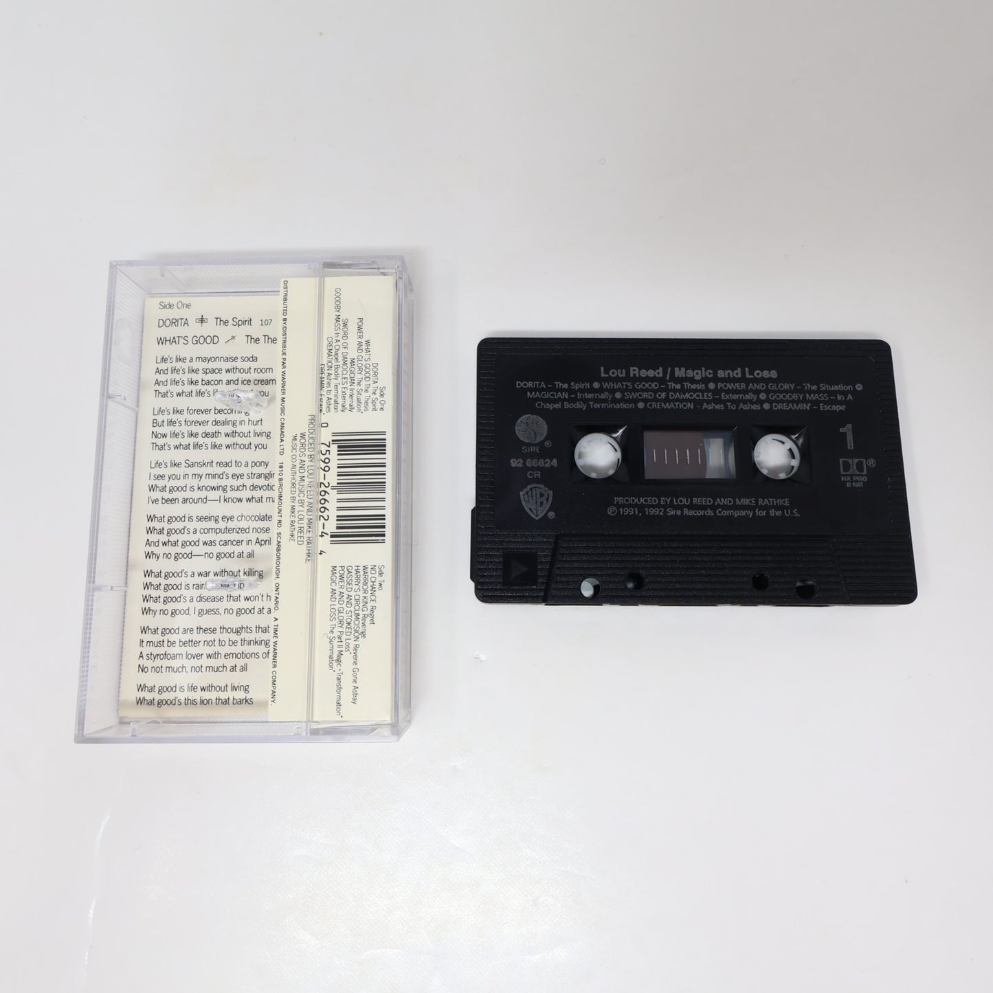 Lou Reed Magic And Loss Cassette Dorita/What's Good/Magician/Dreamin' 92 66624