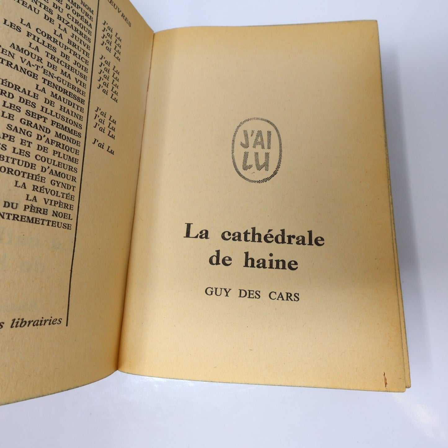 Guy des Cars Lot 8 Livres J'ai Lu Sang d'Afrique/Grand Monde/Corruptrice Romance