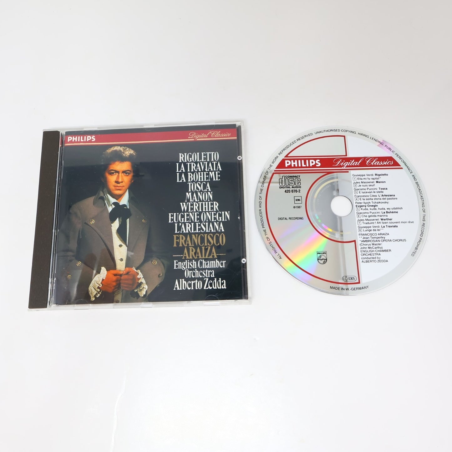 Francisco Araiza Opera Arias CD English Chamber Orchestra/Alberto Zedda Verdi
