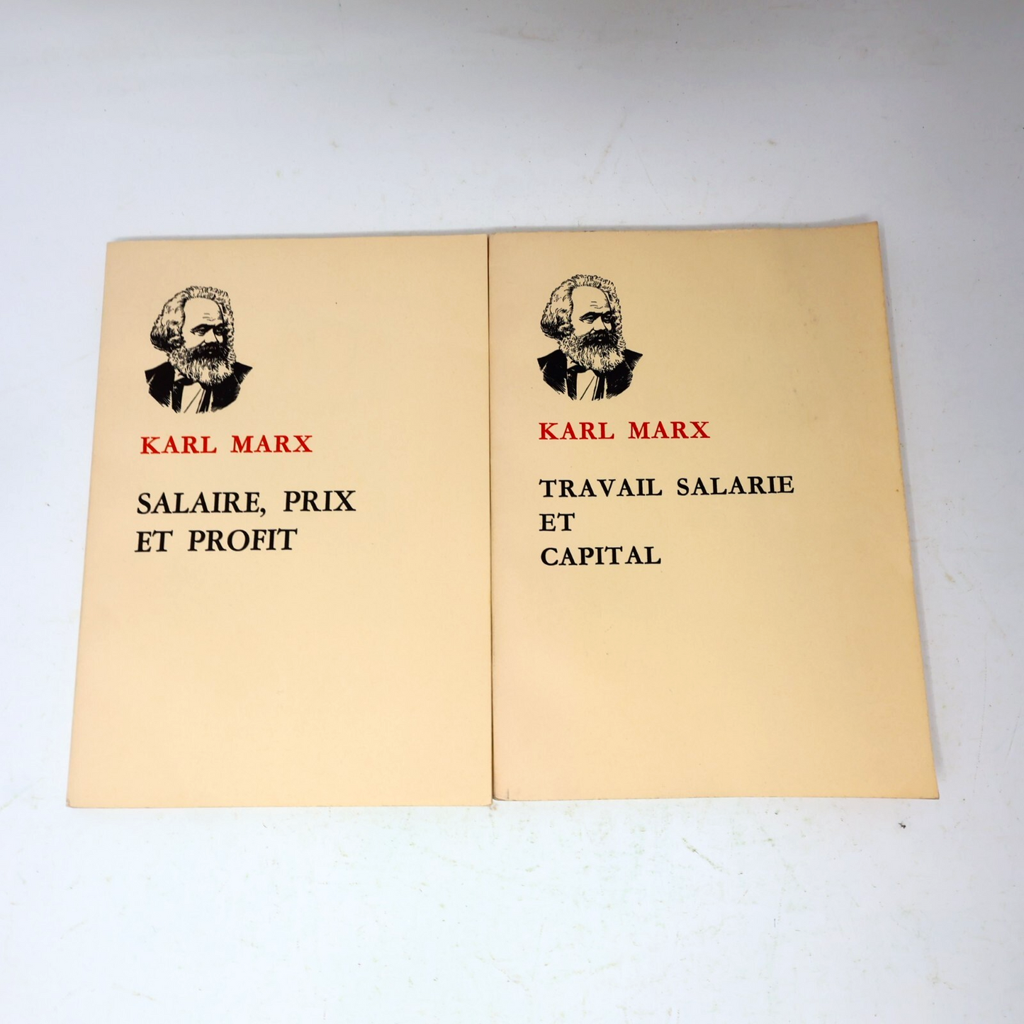 Karl Marx Lot 2 Livres Salaire Prix et Profit/Travail Salarié et Capital 1970 PB