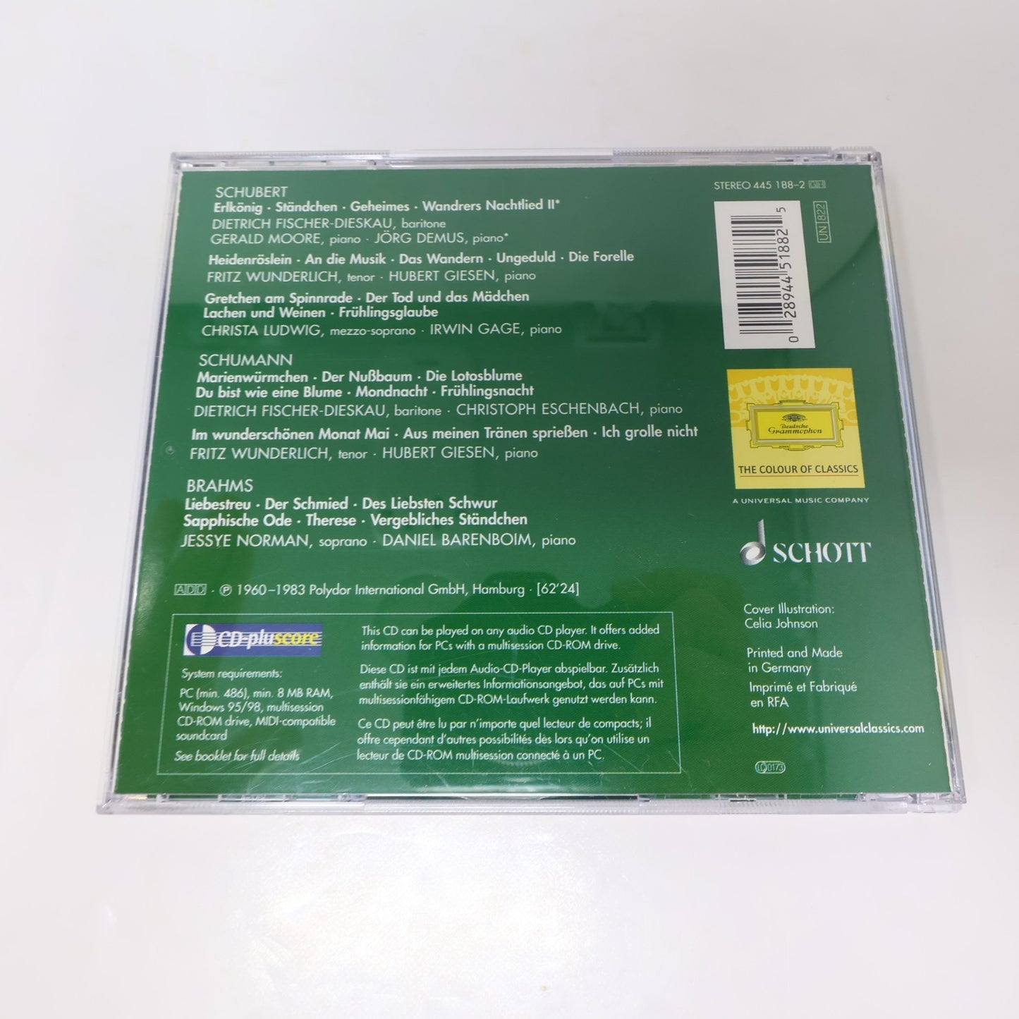 Erlkönig The Art Of Lied CD Jessye Norman/Christa Ludwig/Fritz Wunderlich