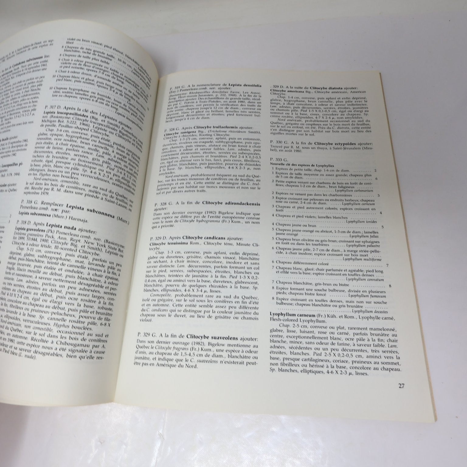 Flore des Champignons au Québec & Supplément René Pomerleau 1980 Fungi Français
