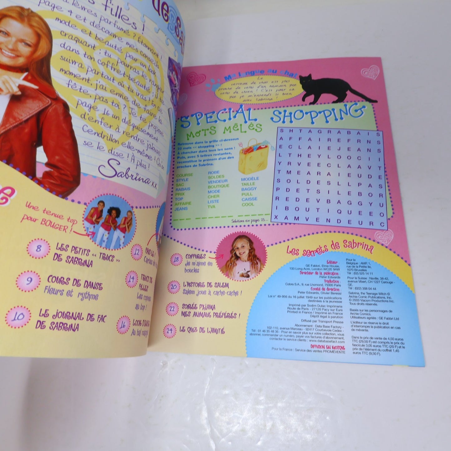 Les Secrets de Sabrina L'Apprentie Sorcière Lot 49 Magazines Teenage Witch Salem