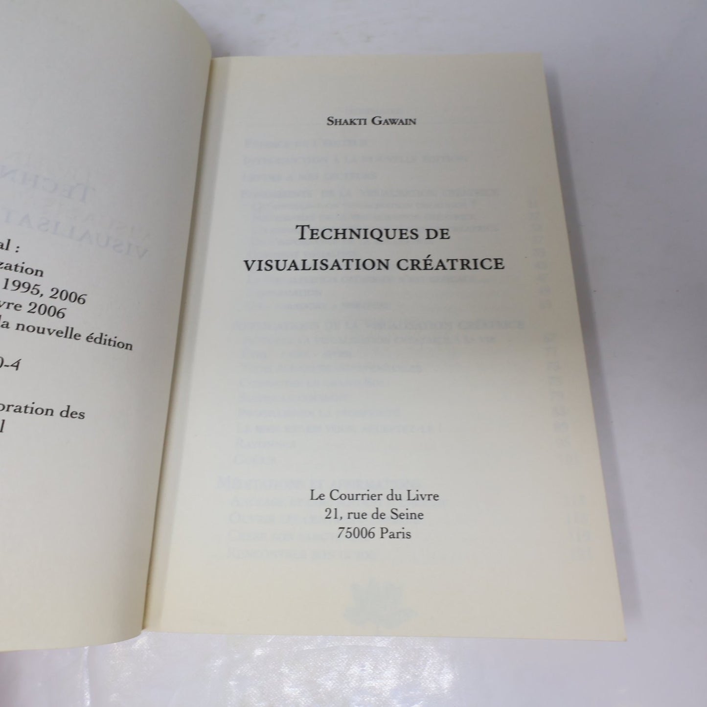 Techniques de Visualisation Créatrice Shakti Gawain 2006 Édition Augmentée PB