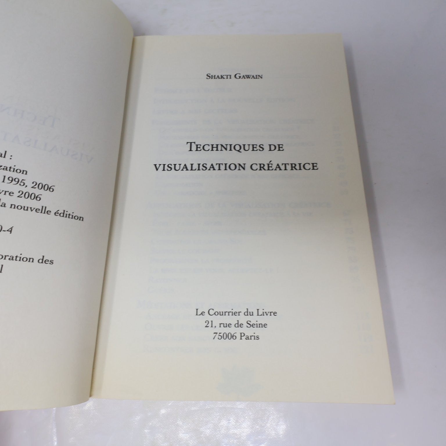 Techniques de Visualisation Créatrice Shakti Gawain 2006 Édition Augmentée PB