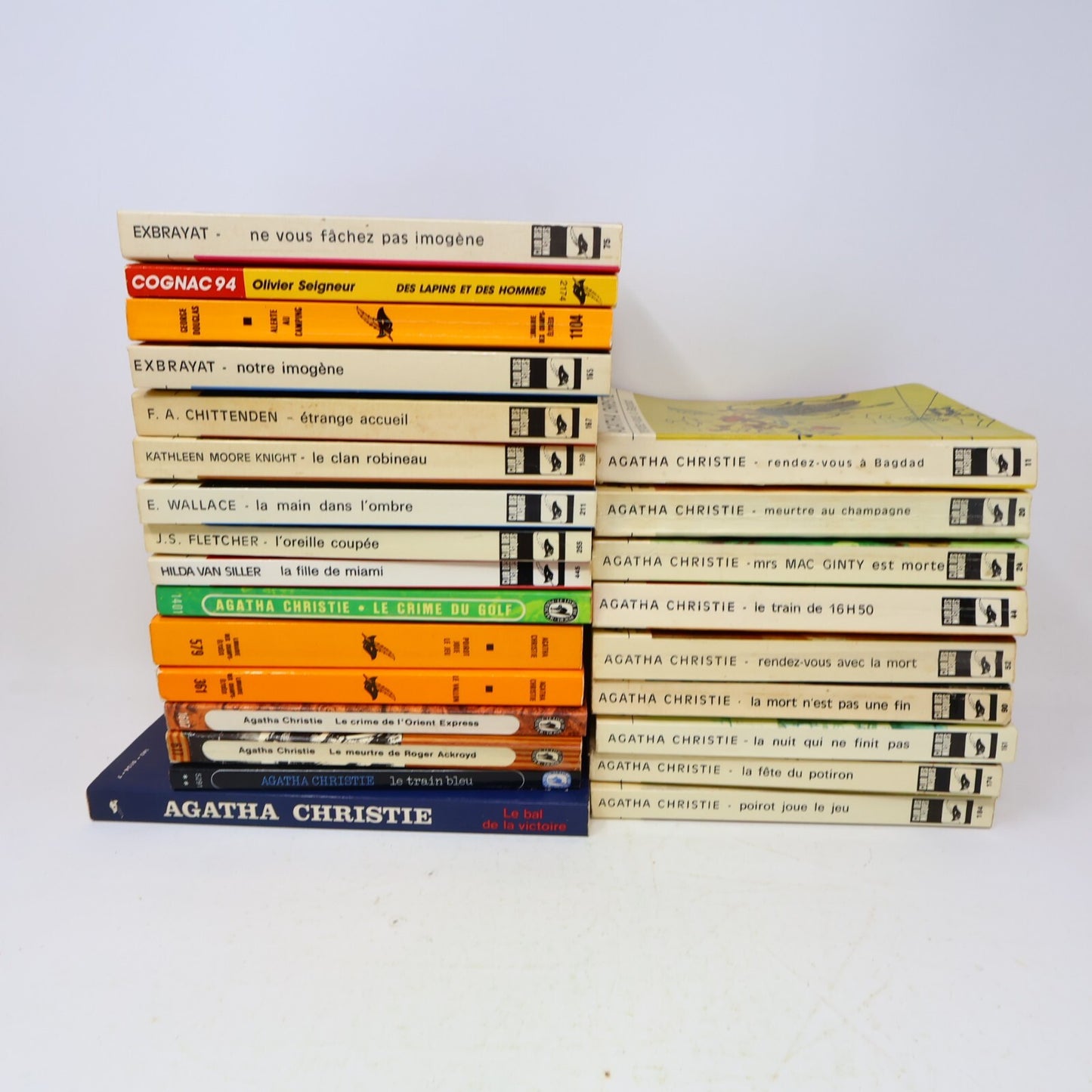 Club des Masques Lot 25 Livres Agatha Christie/Exbrayat/E. Wallace Français PB
