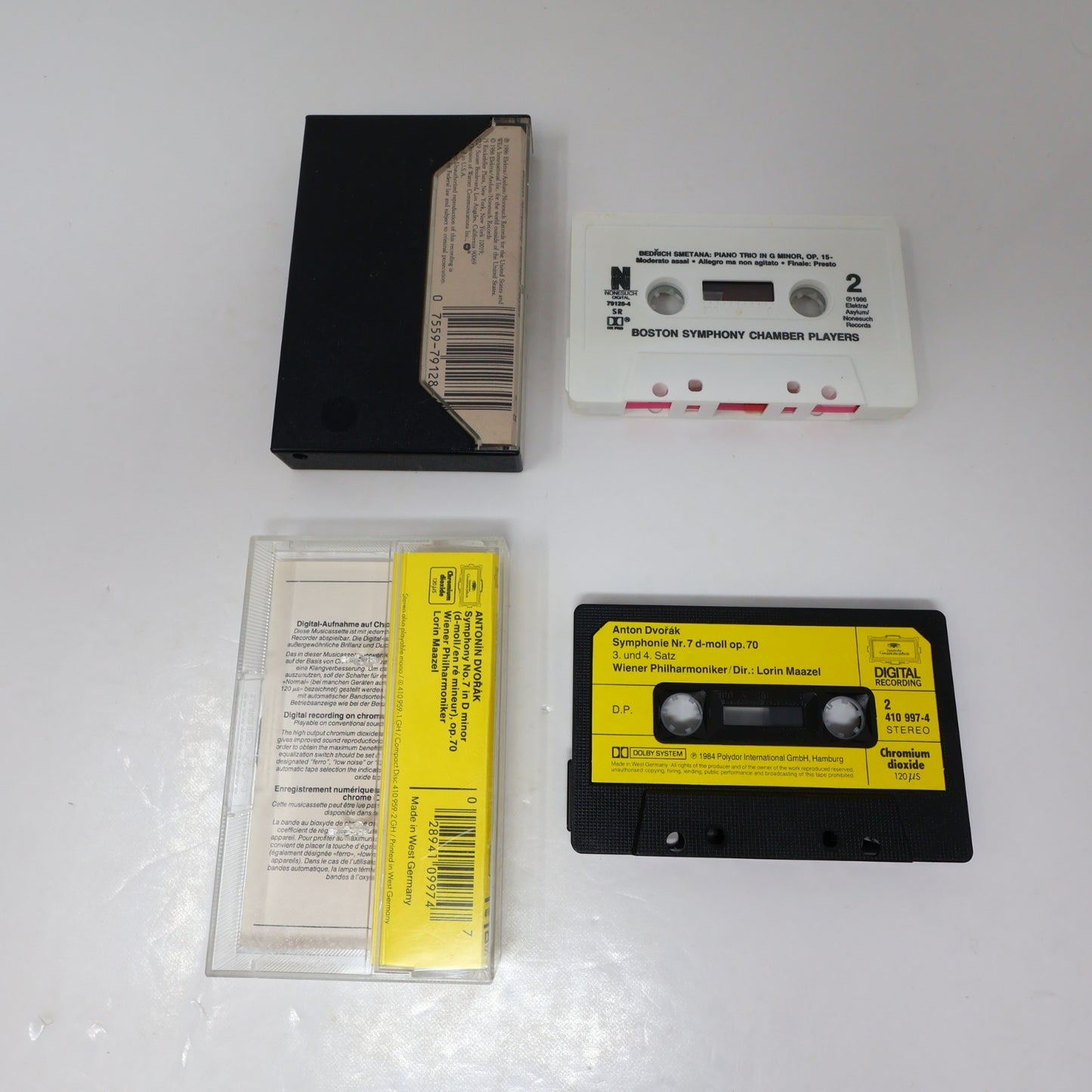Dvorak 4 Cassettes Lot String Sextet/Symphony #7/Cello Concertos/New World