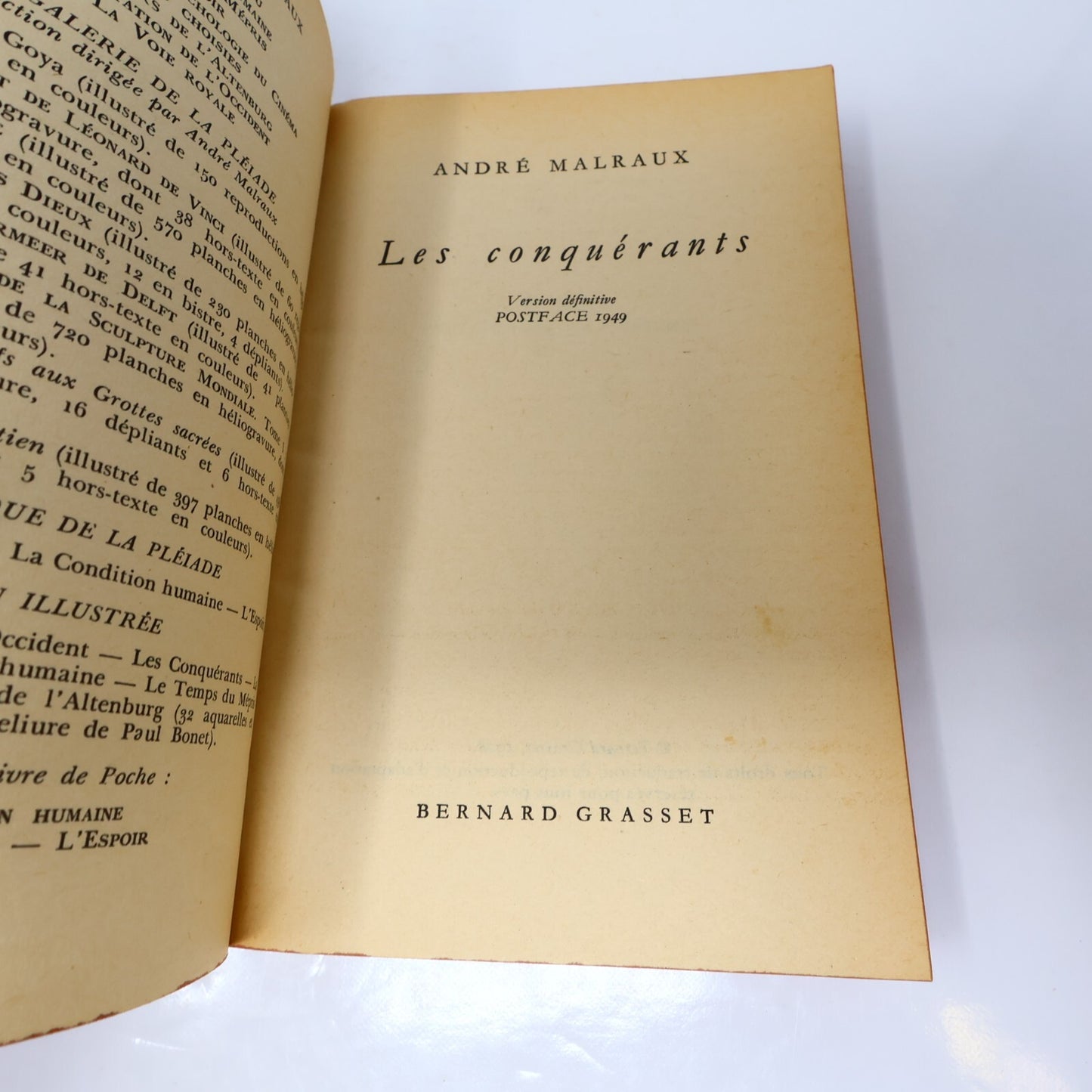 André Malraux Lot 4 Livres Poche Les Conquérants/L'Espoir/Condition Humaine 60s