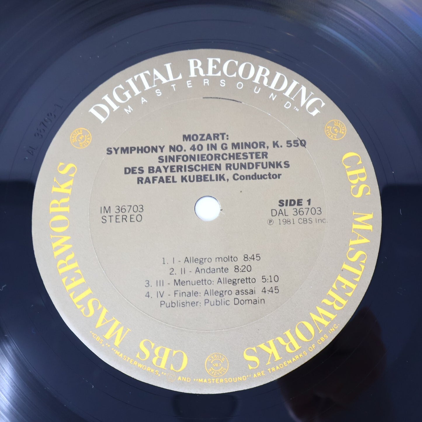 Kubelik/Mozart Symphony #40 K 550 #41 K 551 Bayerischen LP Record Vinyl IM 36703