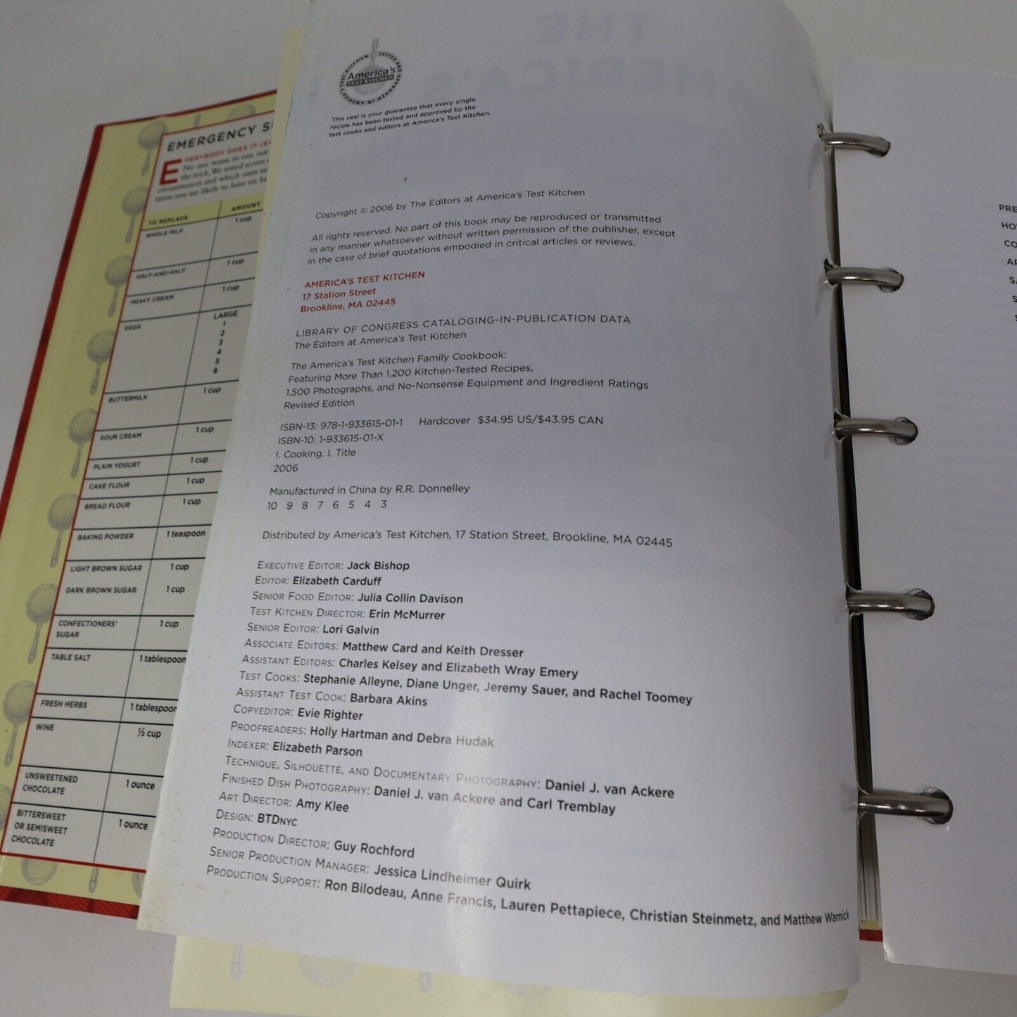2006 The America's Test Kitchen Family Cookbook Revised Edition Hardcover HC