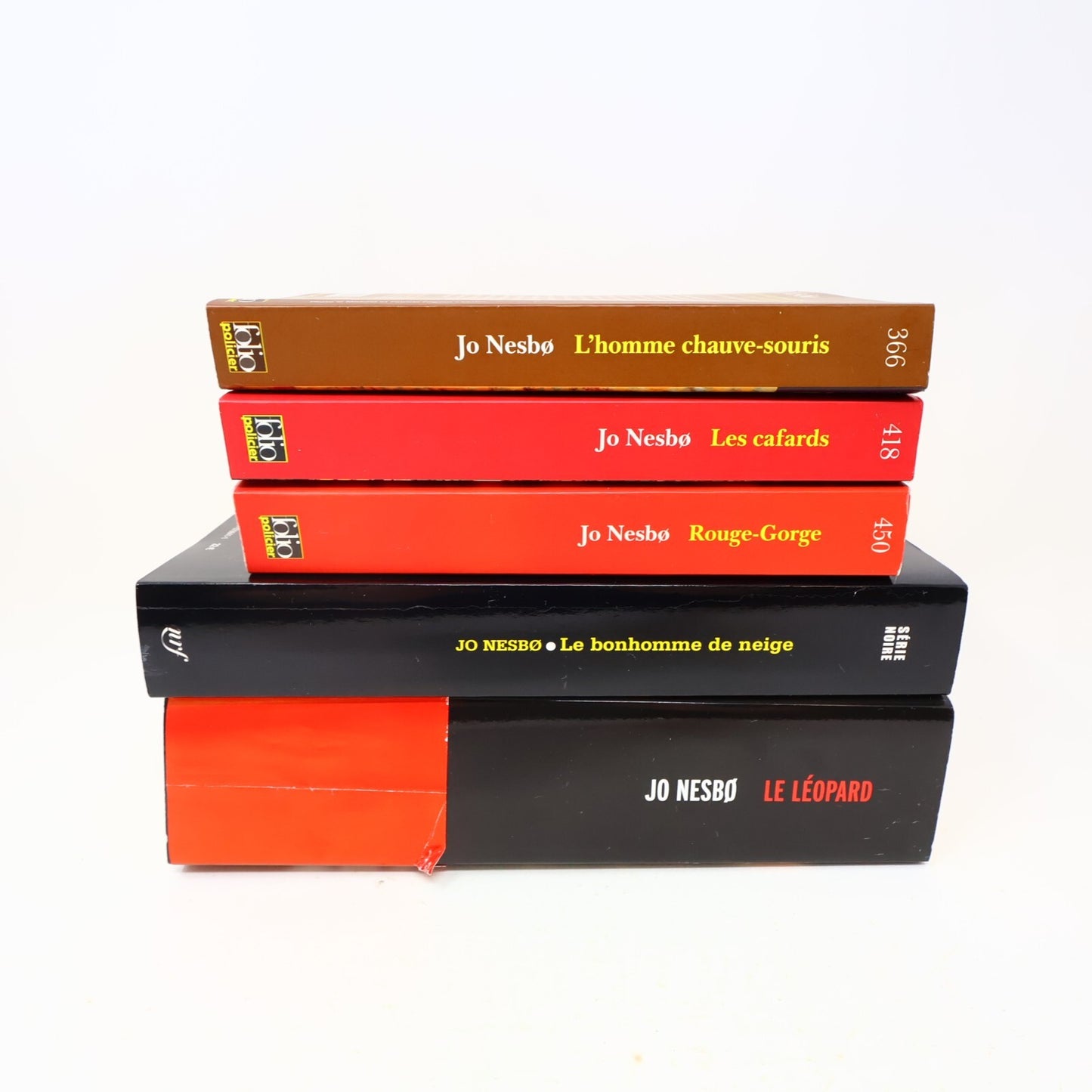 Jo Nesbø Lot 5 Livres Léopard/Rouge-Gorge/Cafards/Bonhomme de Neige Français PB