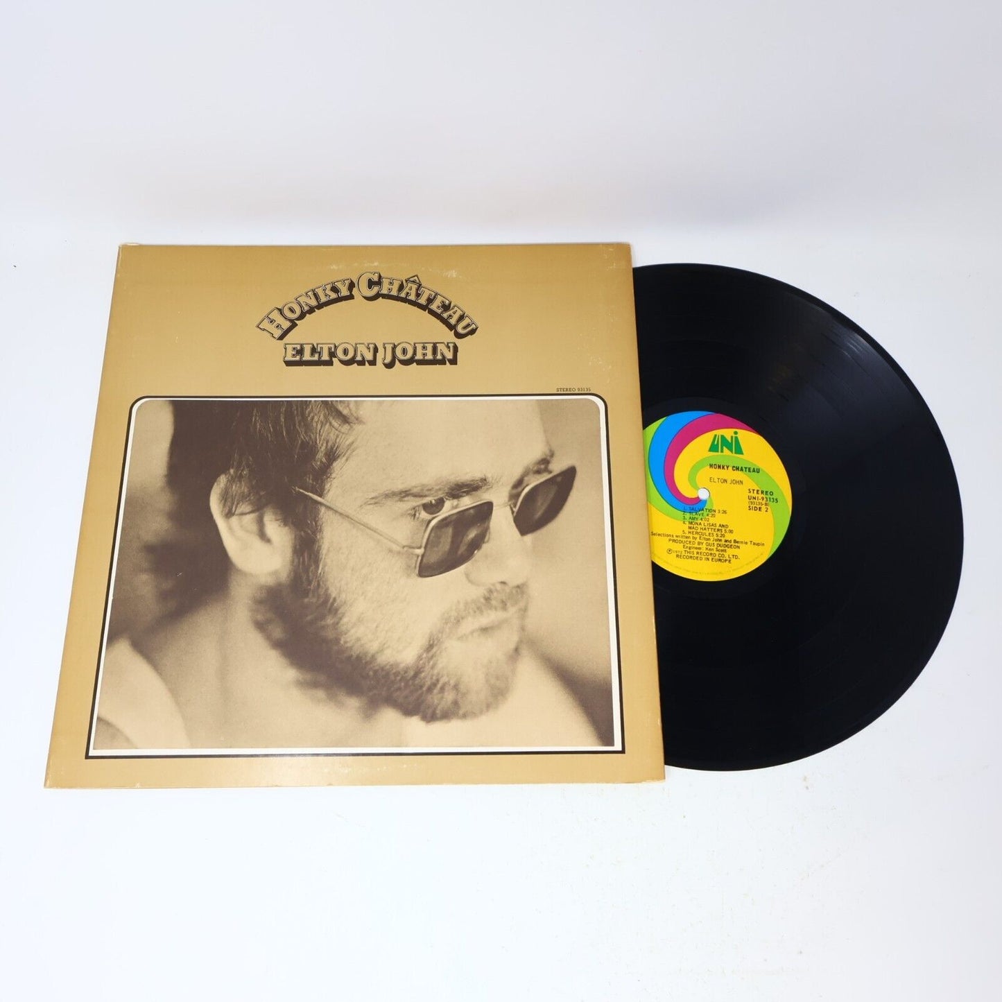 Elton John Honky Château LP Record Vinyl 1972 UNI 93135 Rocket Man Honky Cat 70s