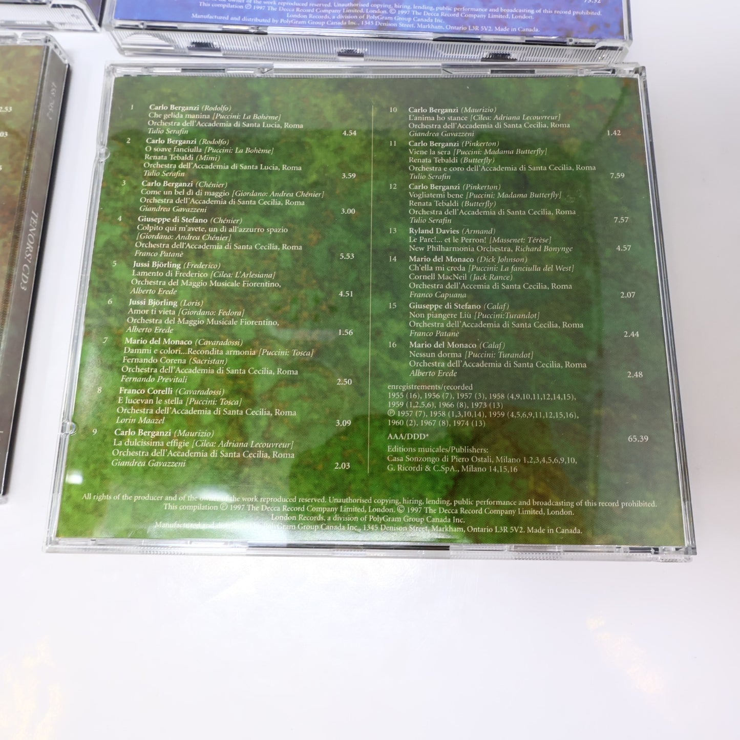 Tenors! 4 CDs Box Set 64 Selections Carreras/Domingo/Raul Jobin London 458 795-2