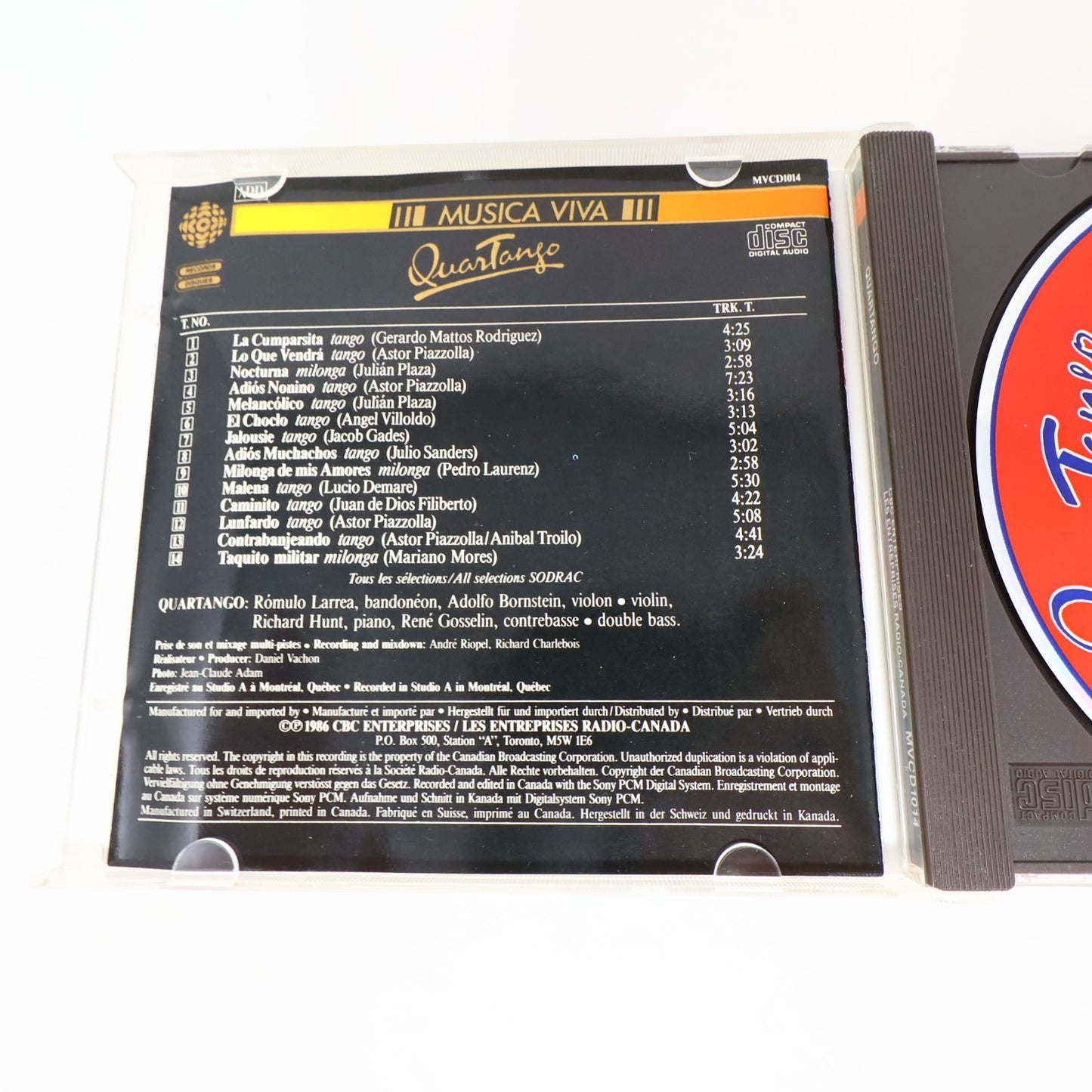 Quartango 2 CDs Lot Espresso/Quartango Justin Time/CBC Records Latin World Music