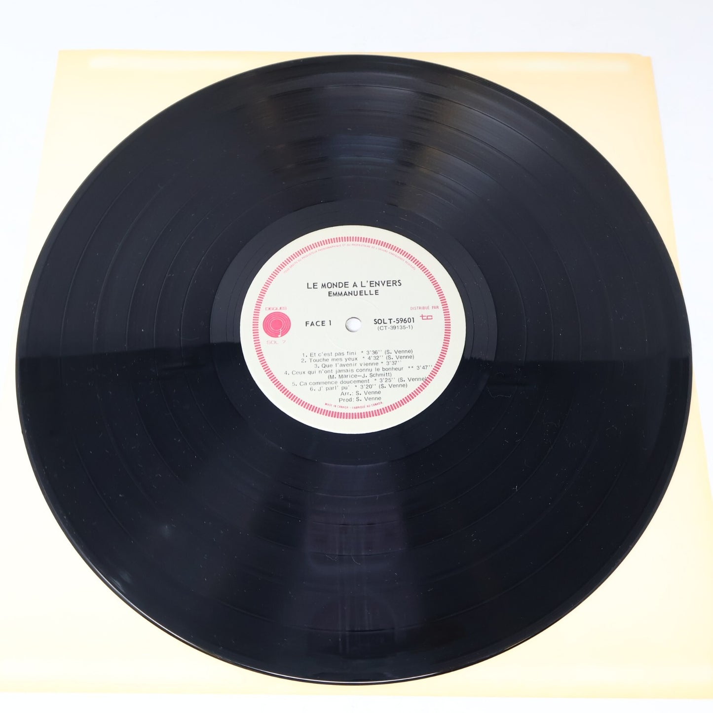Emmanuëlle Lot 2 Disques Chanter Pour Vivre/Monde À L'Envers Emmanuelle Record