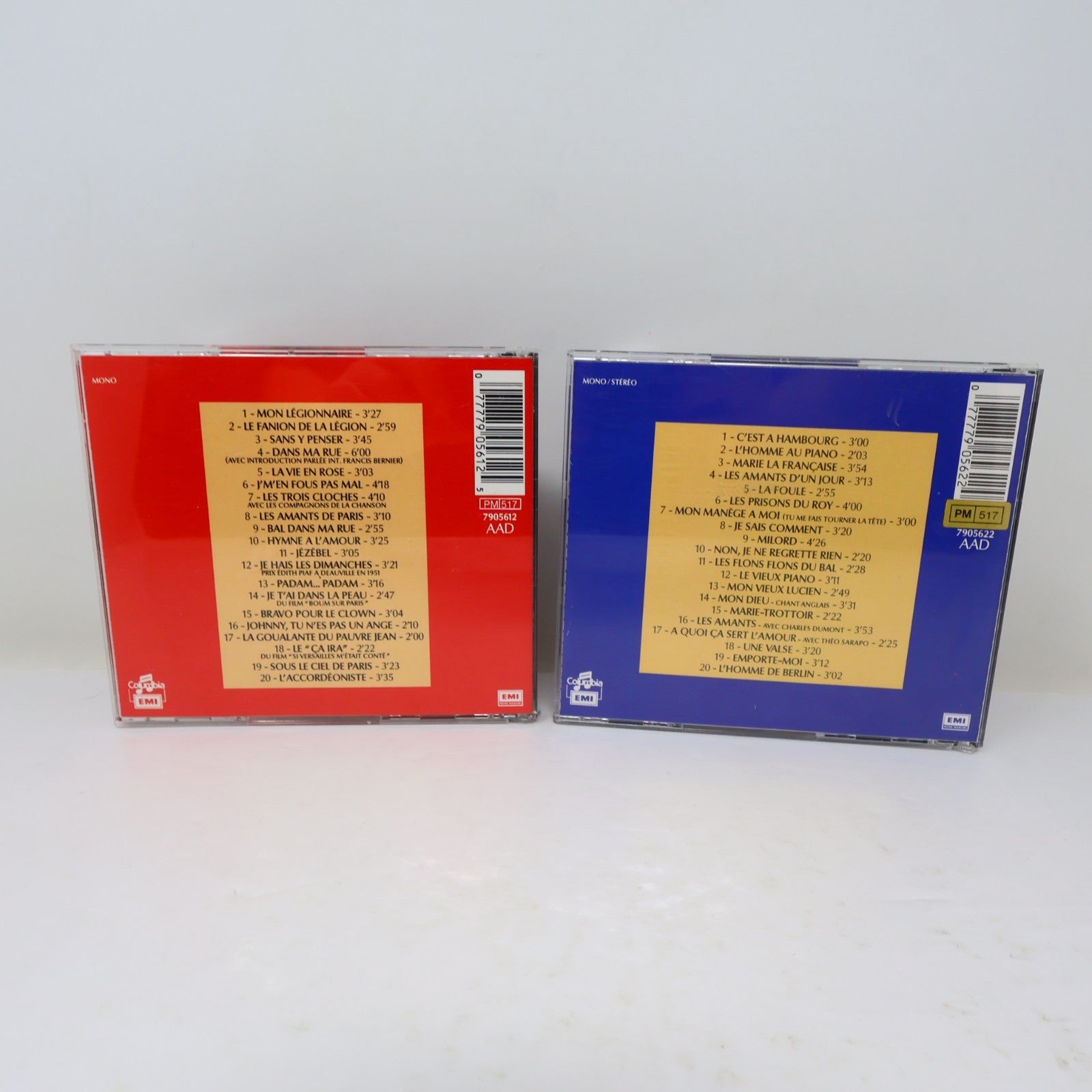 Édith Piaf 25e Anniversaire Volume #1-2 Série Complète Lot 2 CDs EMI Pop 1988
