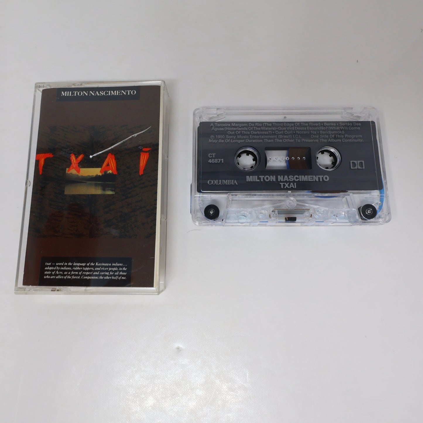 Milton Nascimento 2 Cassettes Lot Yauaretê/Txai Planeta Blue/Awasi/Old Hill
