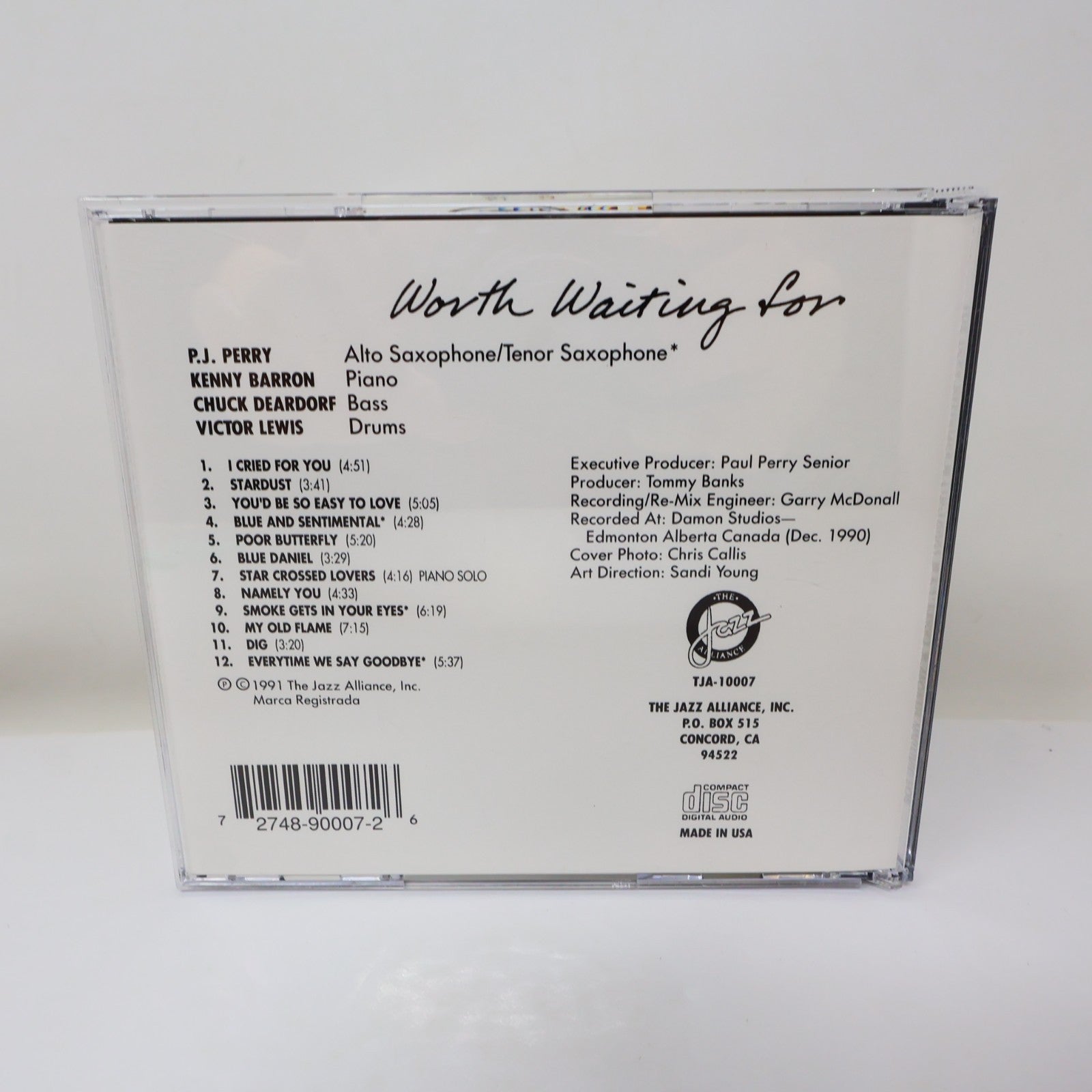 Worth Waiting For P.J. Perry CD Jazz Alliance 1991 Bop TJA-10007 90s