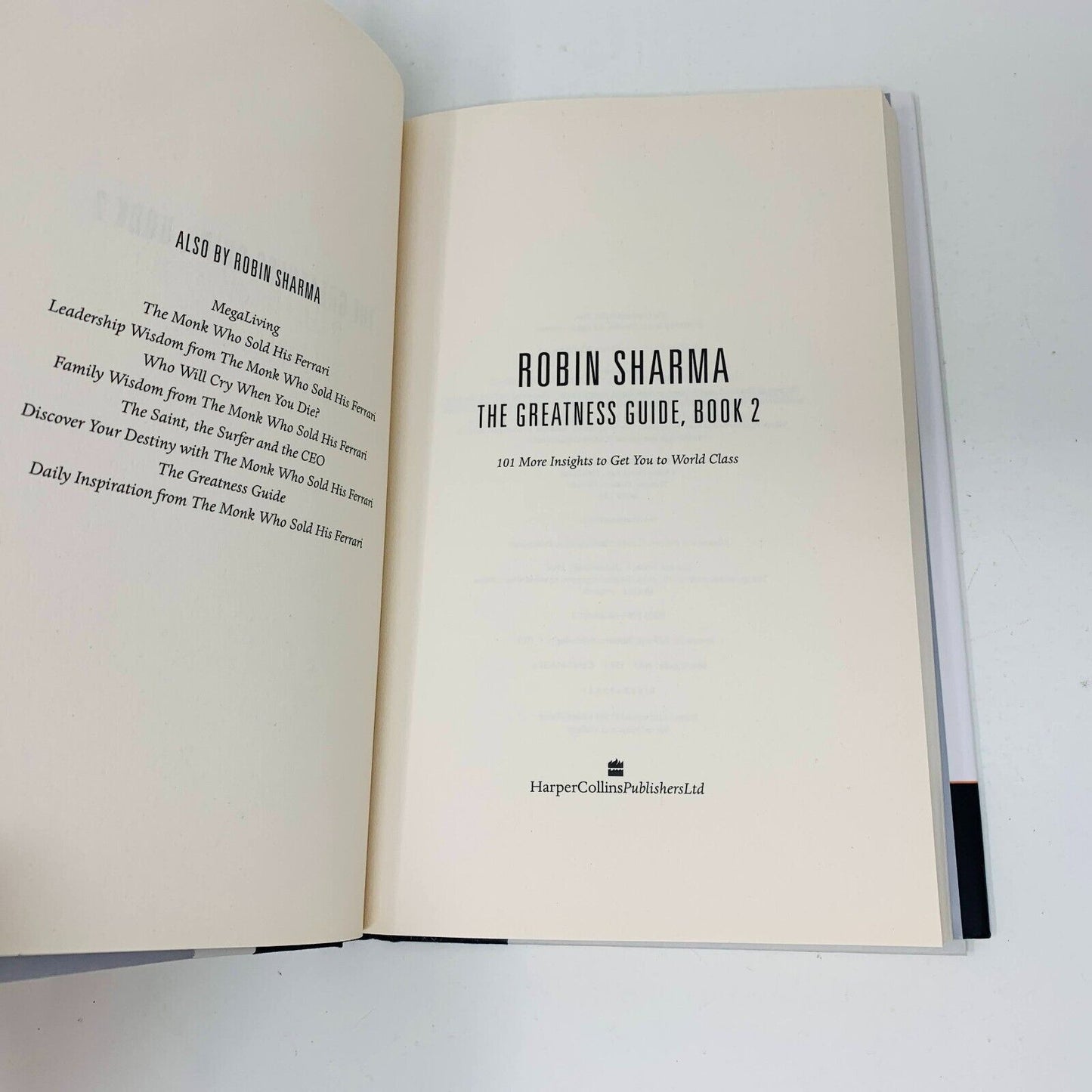 2007 The Greatness Guide Book 2 by Robin Sharma Hardcover DJ Self-Help 1st Print