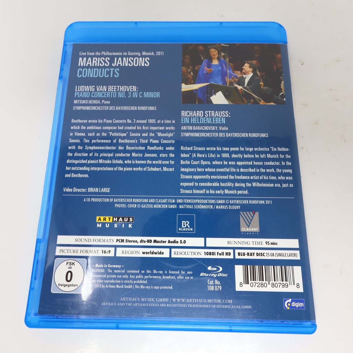 Mariss Jansons Conducts Beethoven Piano Concerto #3 & Strauss Blu-ray NTSC