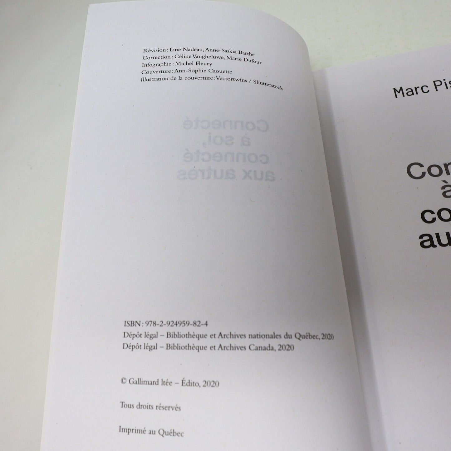 2020 Connecté à Soi Connecté aux Autres de Marc Pistorio Edito Français Livre PB