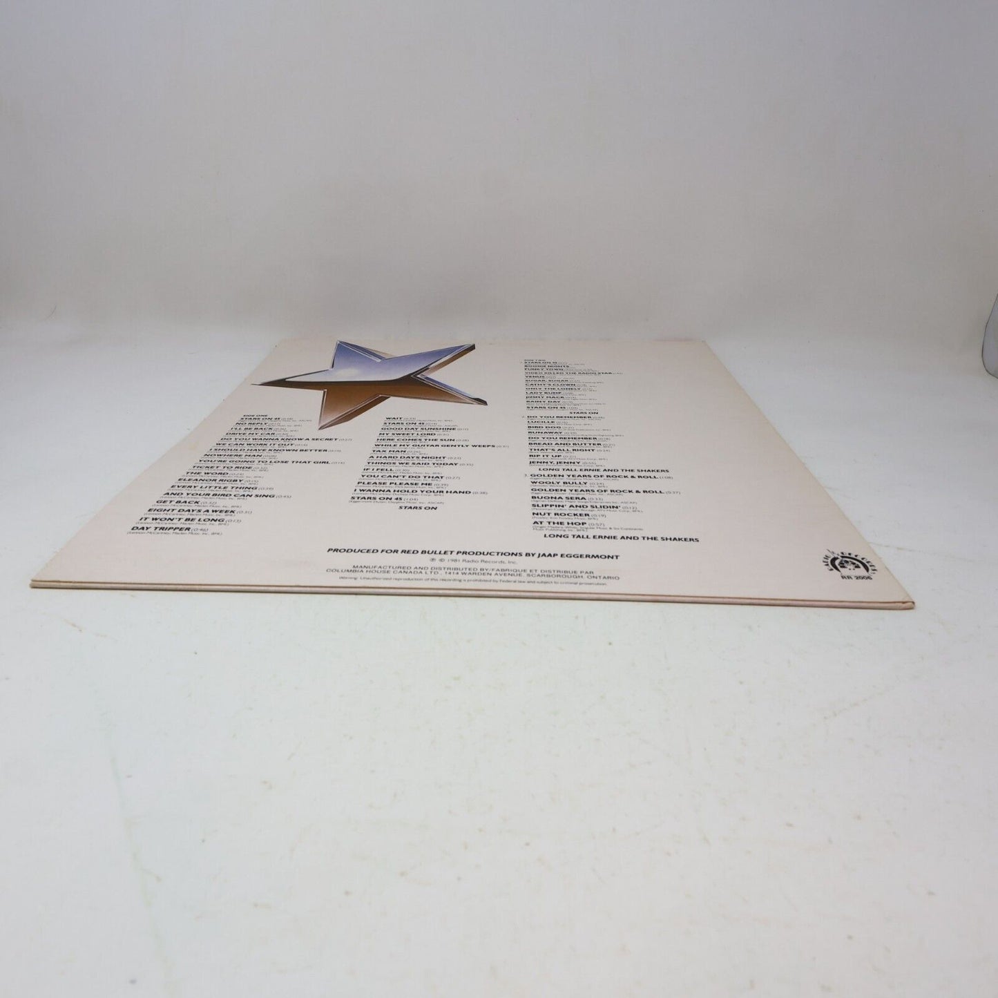 Stars On Long Play LP Record Vinyl 1981 RR 2006 Canada Radio Records Disco 80s