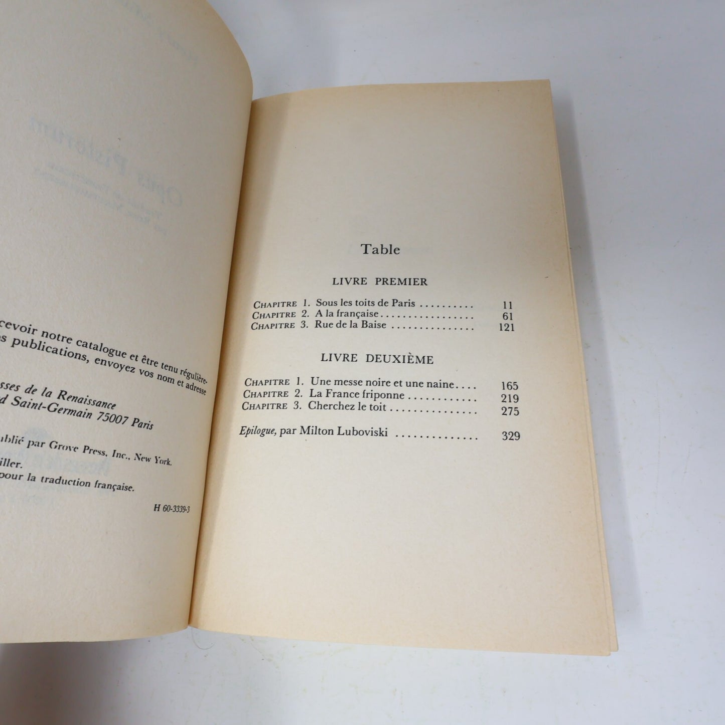 Henry Miller Lot 3 Livres Opus Pistorum/Nexus/Tropique du Cancer Français French